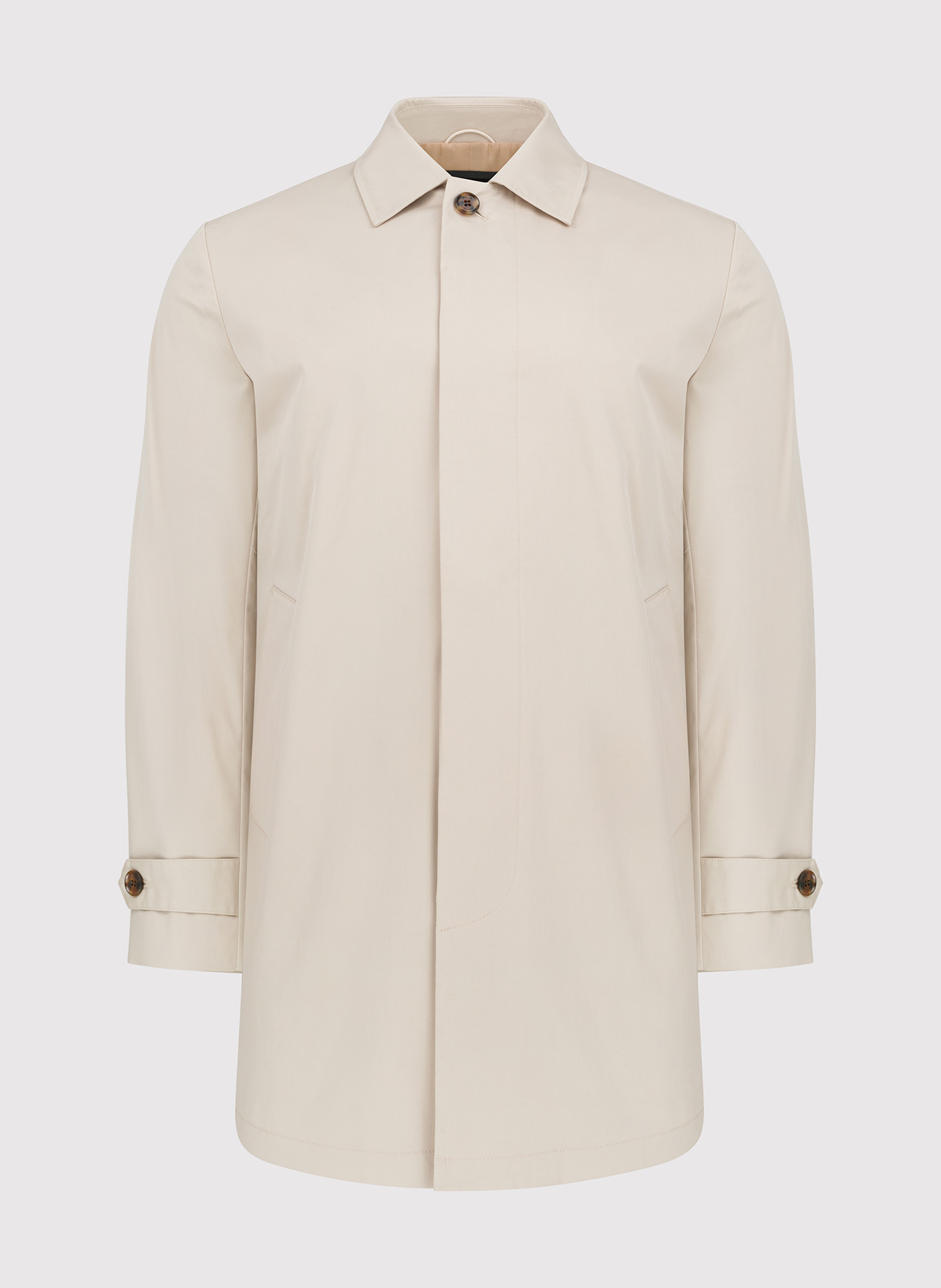 Beżowy wiosenny płaszcz męski P24SF-7X-001-E-0 - Pako Lorente - Pako Lorente