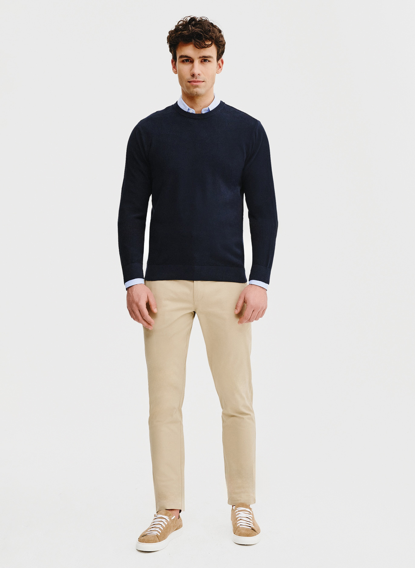 Granatowy sweter męski - Pako Lorente