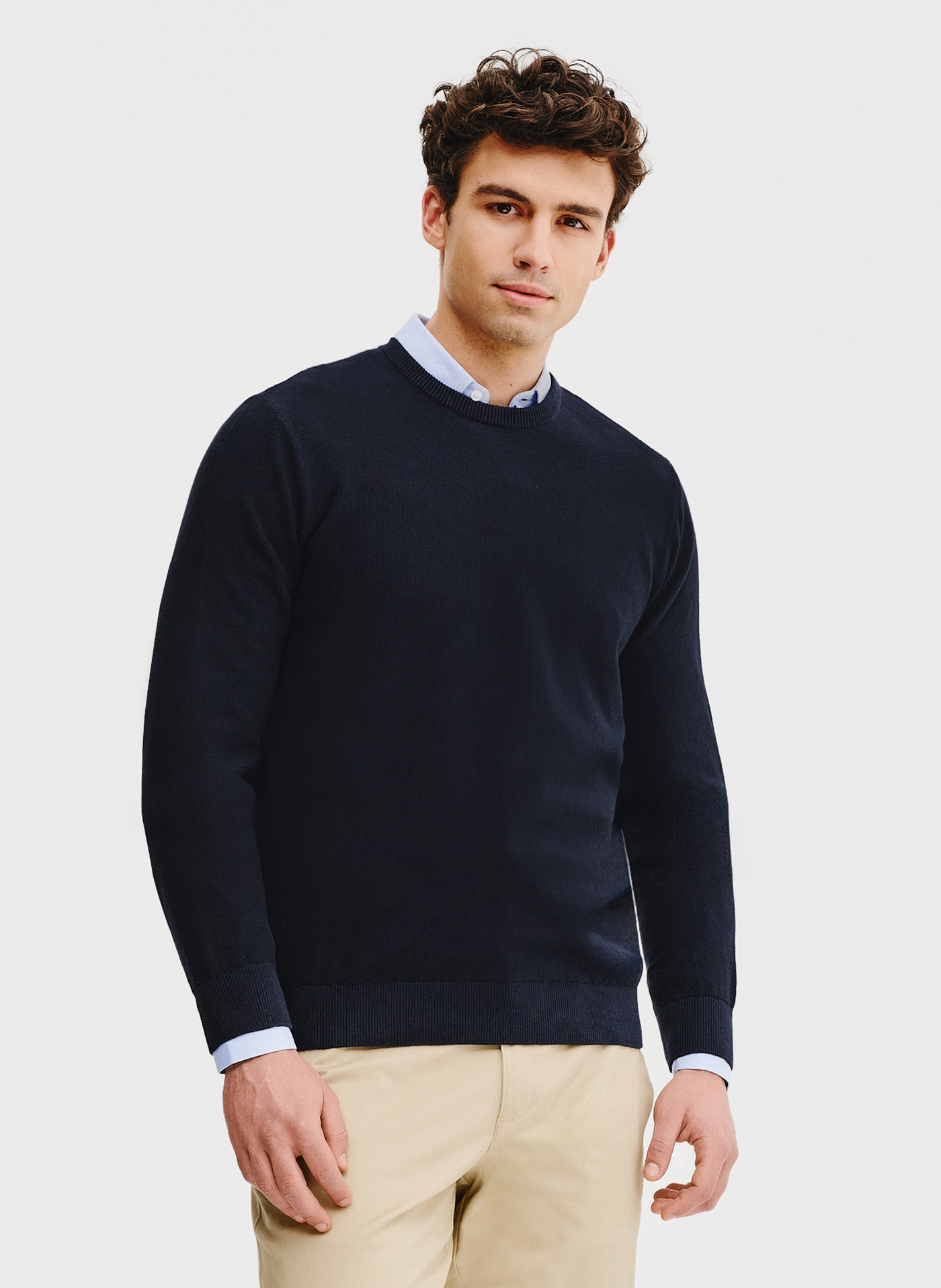 Granatowy sweter męski - Pako Lorente