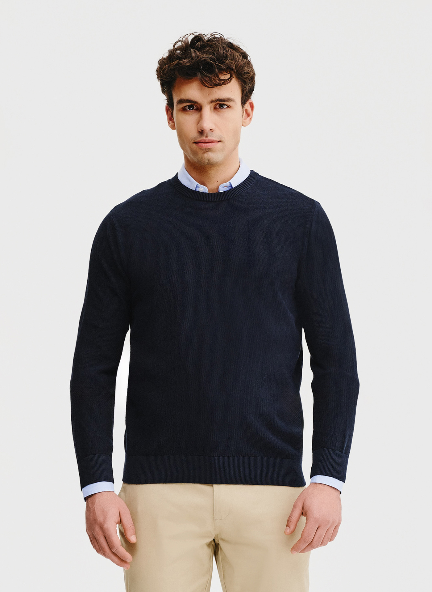 Granatowy sweter męski - Pako Lorente