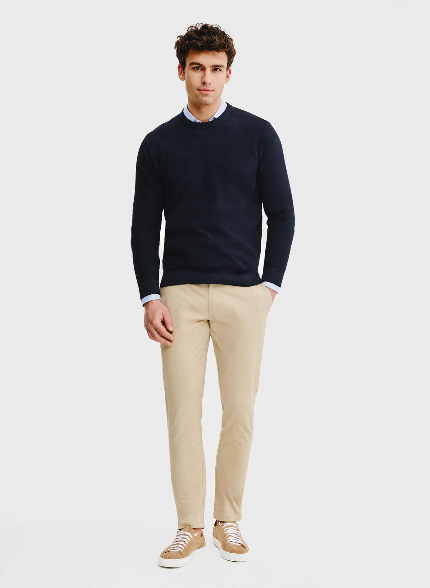 Granatowy sweter męski - Pako Lorente