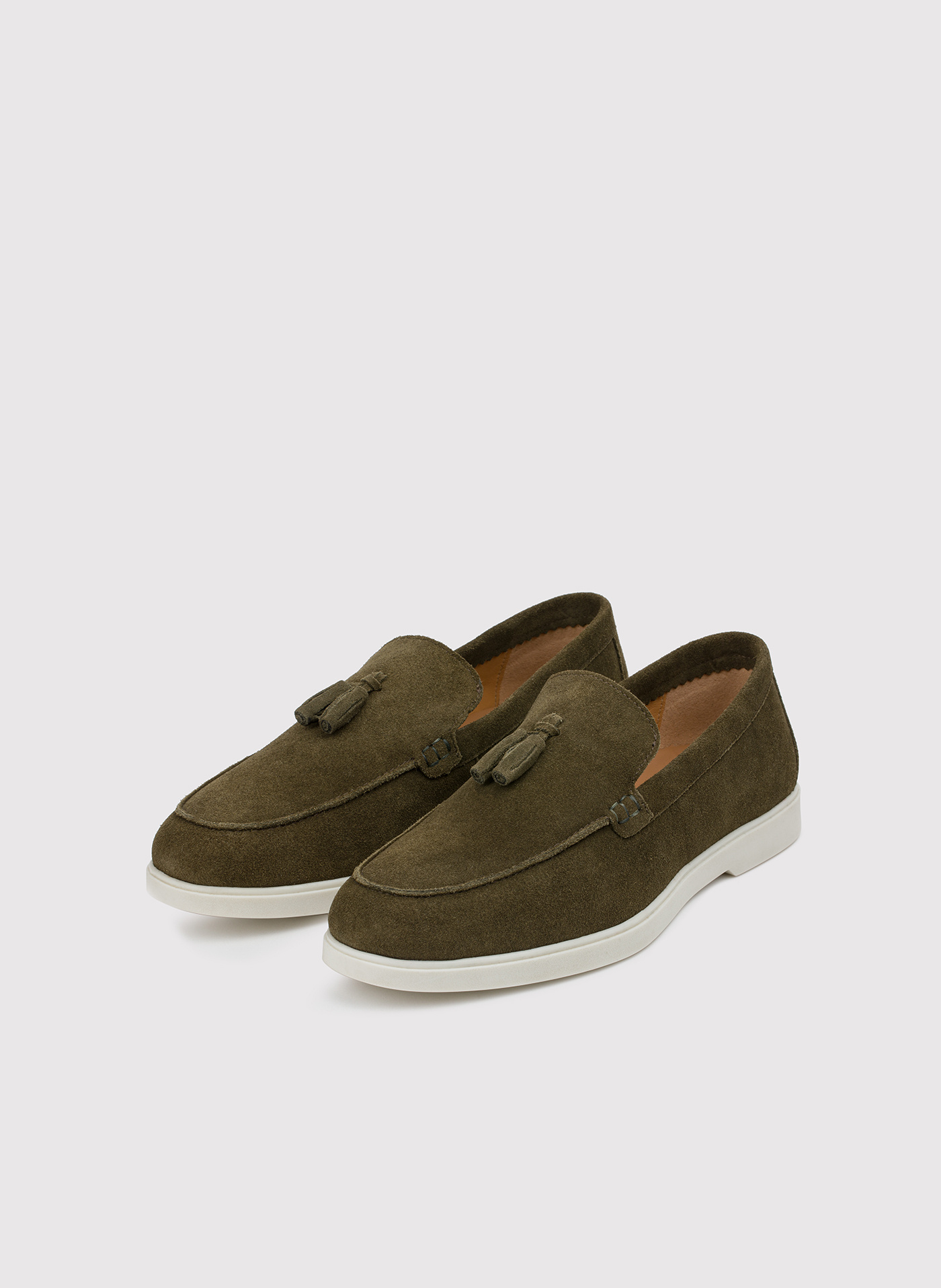 PAKO LORENTE - Zielone mokasyny męskie z frędzlami - Pako Lorente