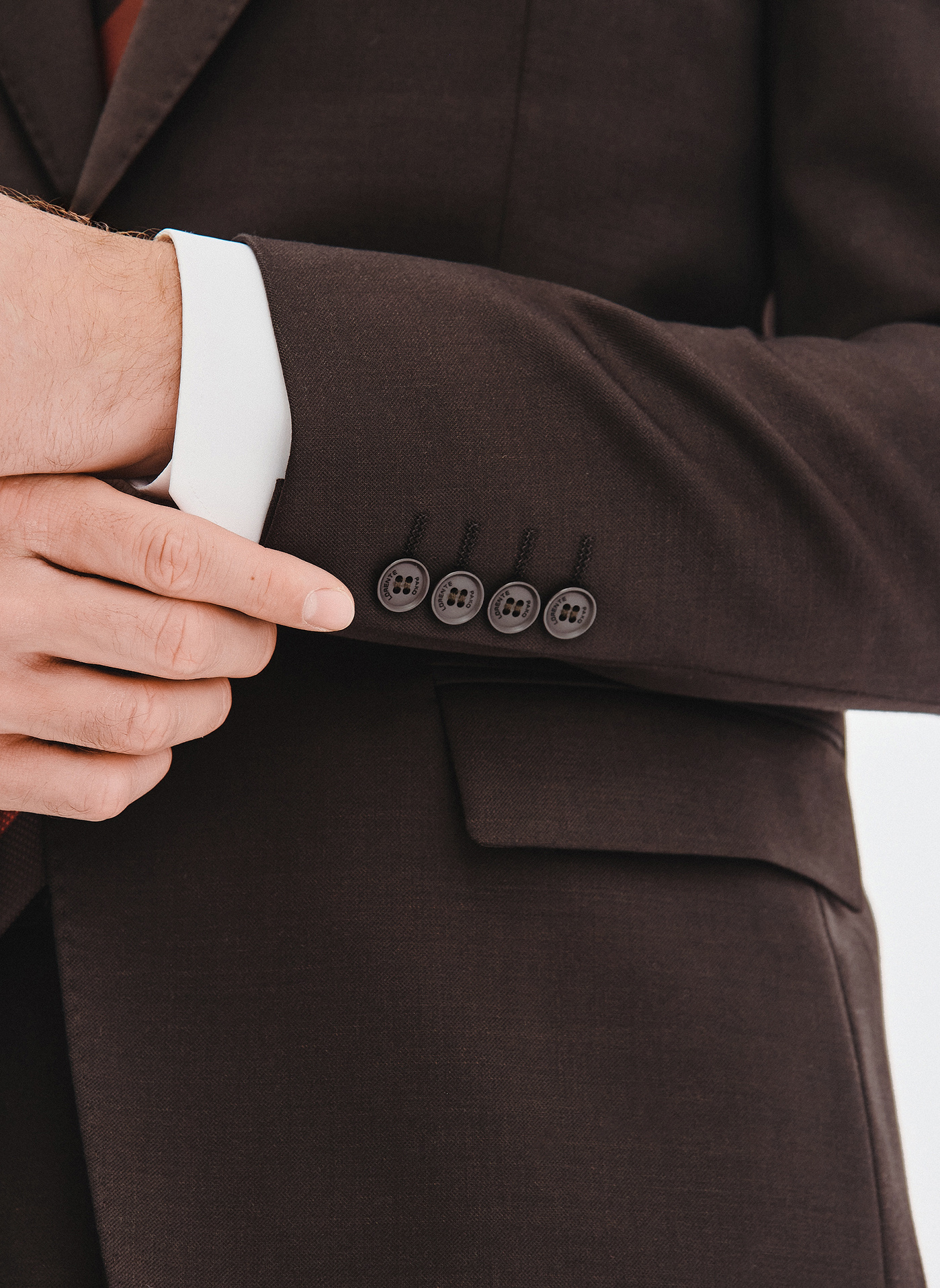 Brązowa marynarka garniturowa - Pako Lorente