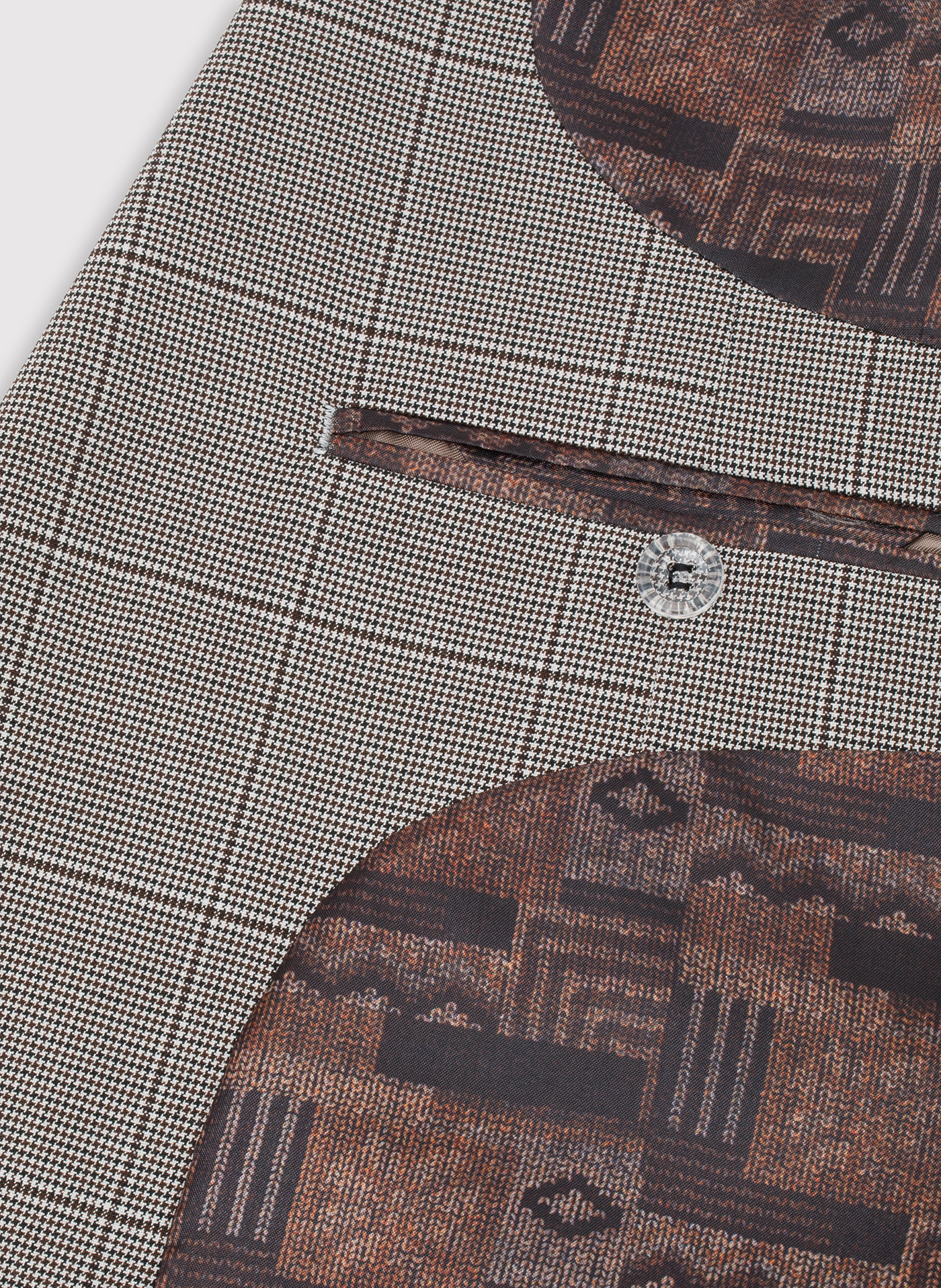 Brązowa marynarka garniturowa w kratkę - Pako Lorente