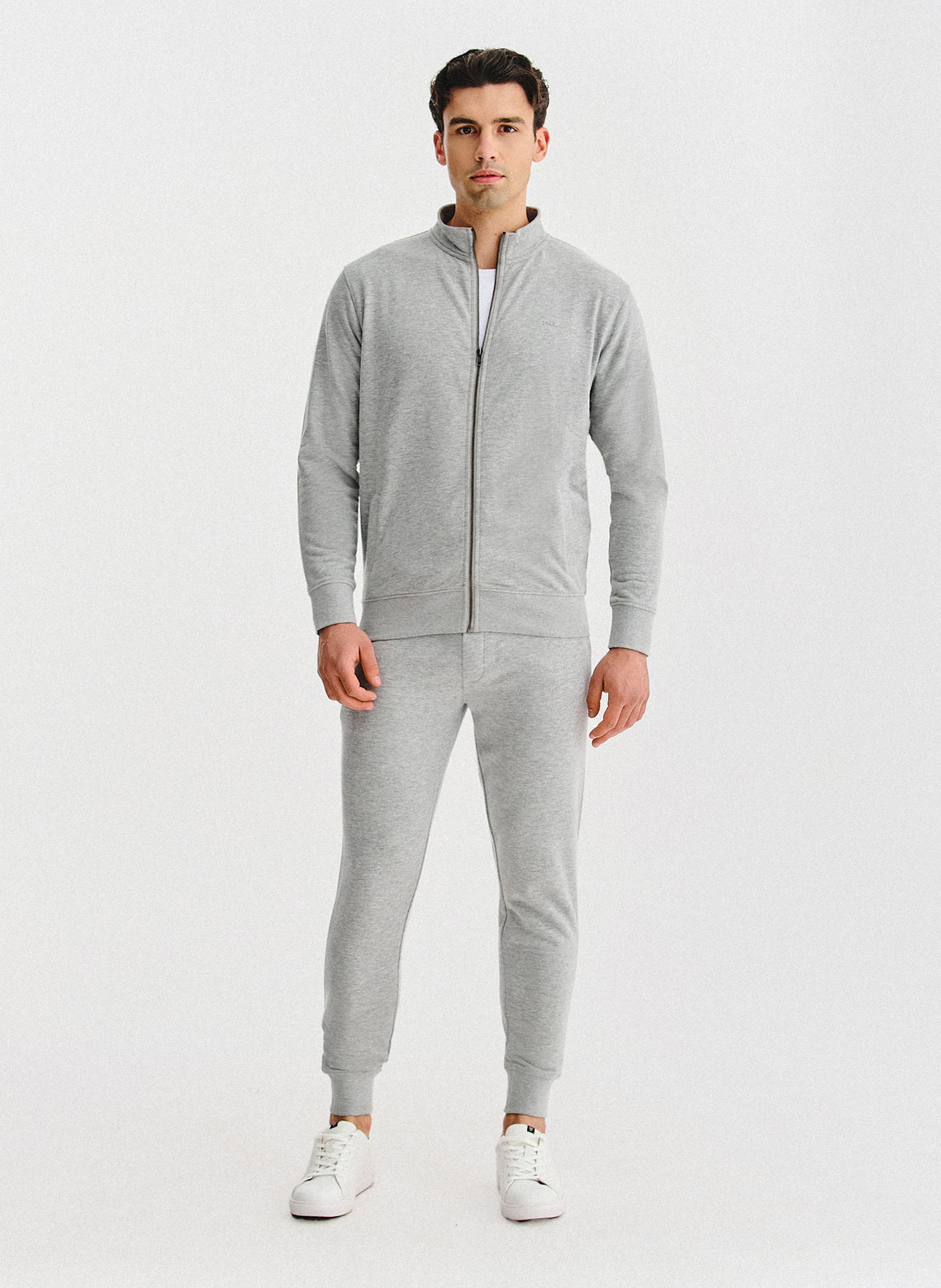 PAKO LORENTE - Szara bluza dresowa na suwak - Pako Lorente