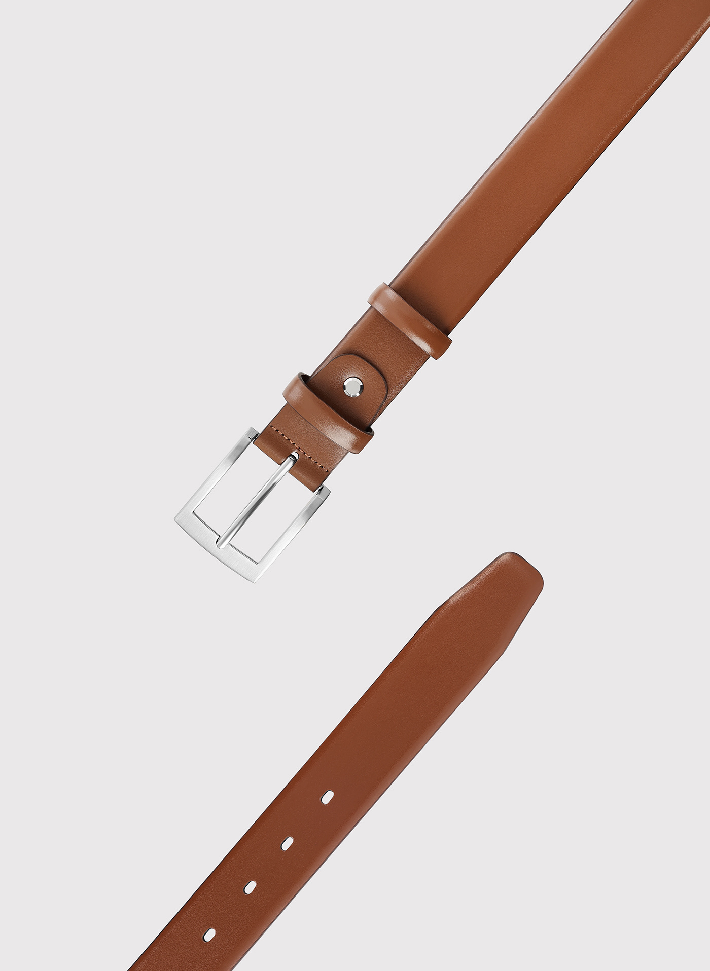 PAKO LORENTE - Kamelowy skórzany pasek męski - Pako Lorente