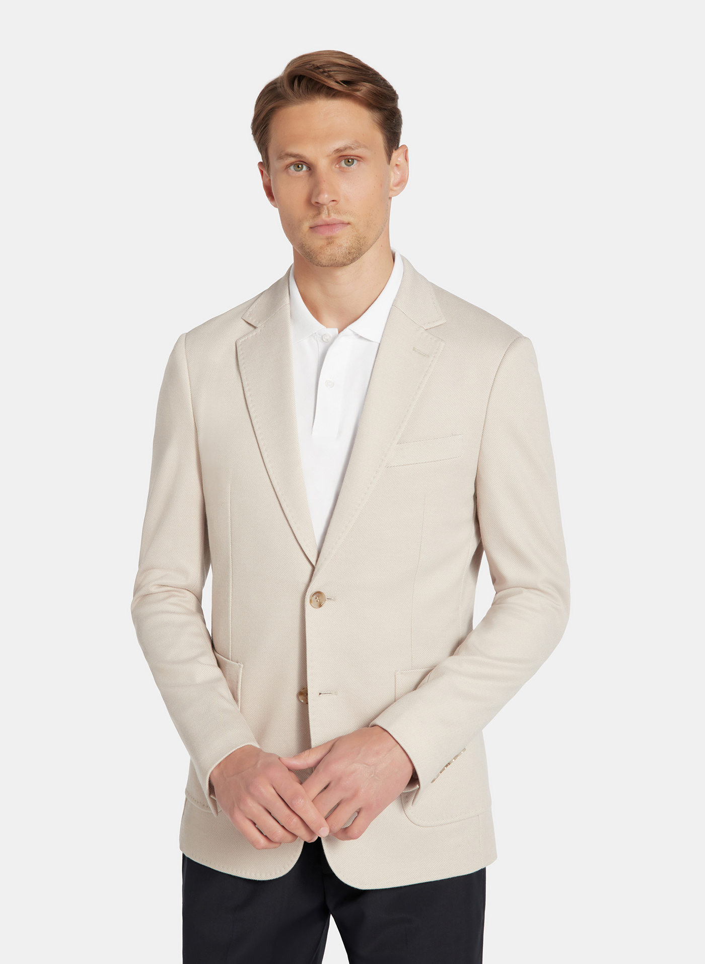 PAKO LORENTE - Beżowa marynarka z dzianiny - Pako Lorente