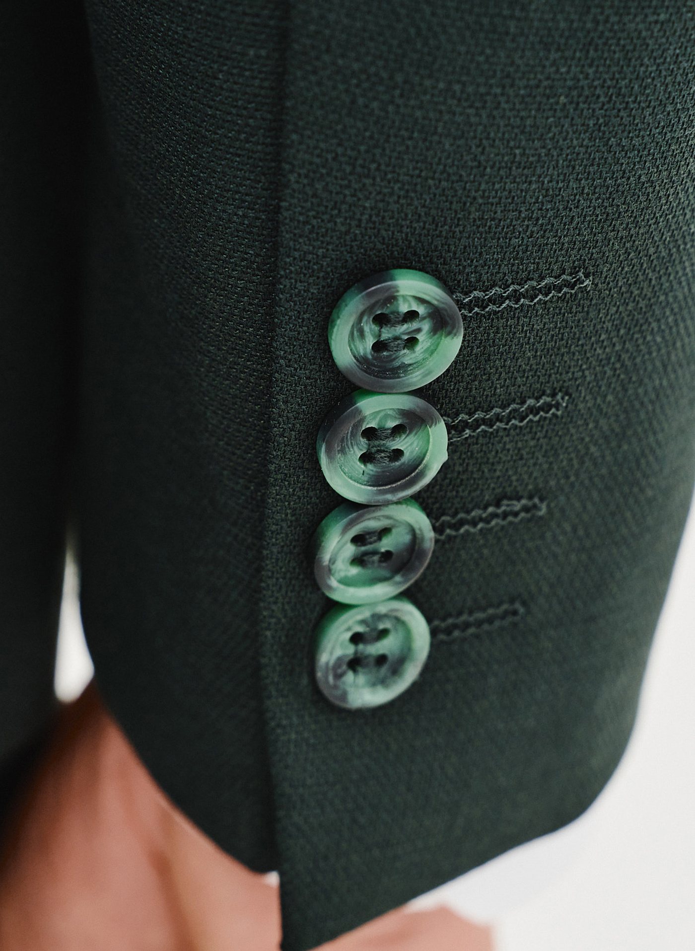 Gładka marynarka garniturowa w kolorze zielonym - Pako Lorente