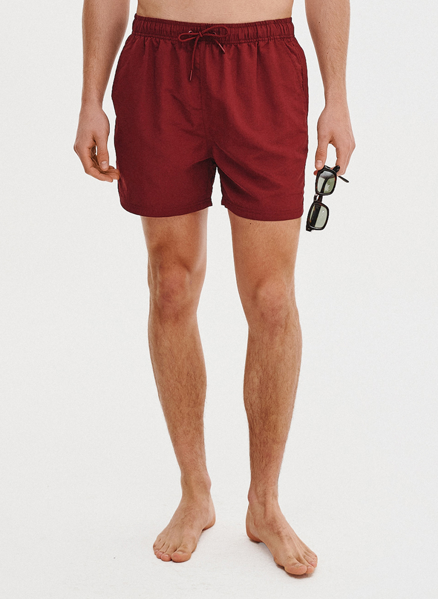 PAKO LORENTE - Szorty kąpielowe męskie w bordowym kolorze - Pako Lorente