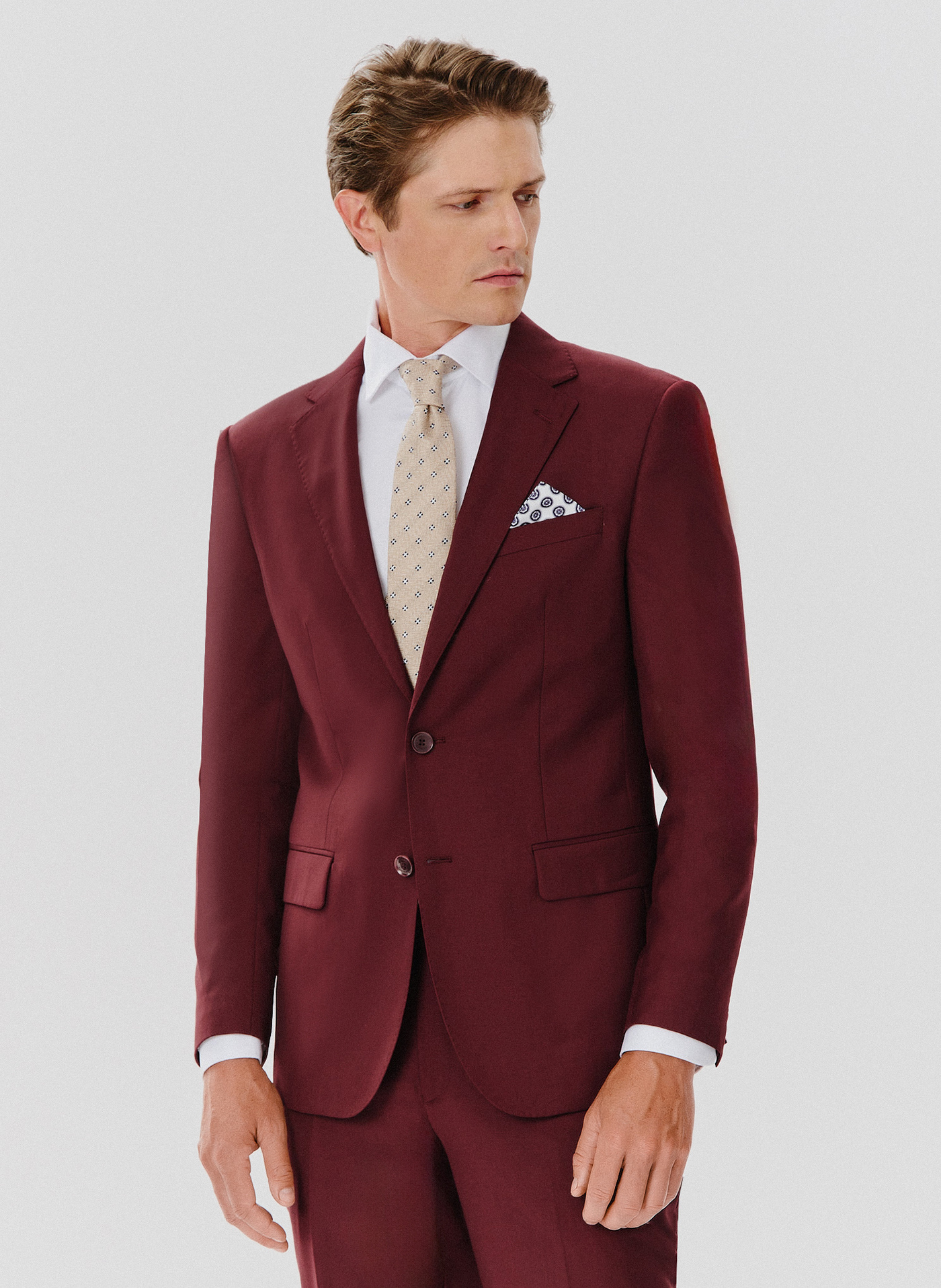 Marynarka garniturowa w kolorze burgundowym - Pako Lorente