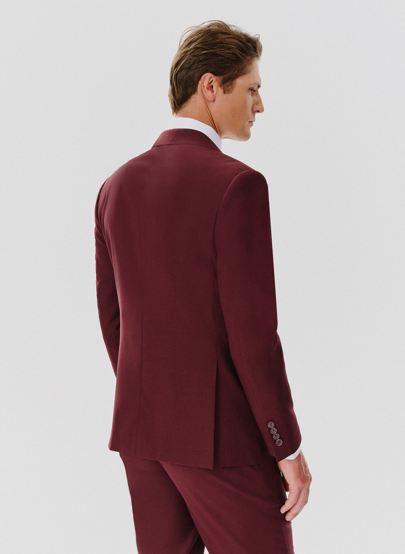 Marynarka garniturowa w kolorze burgundowym - Pako Lorente