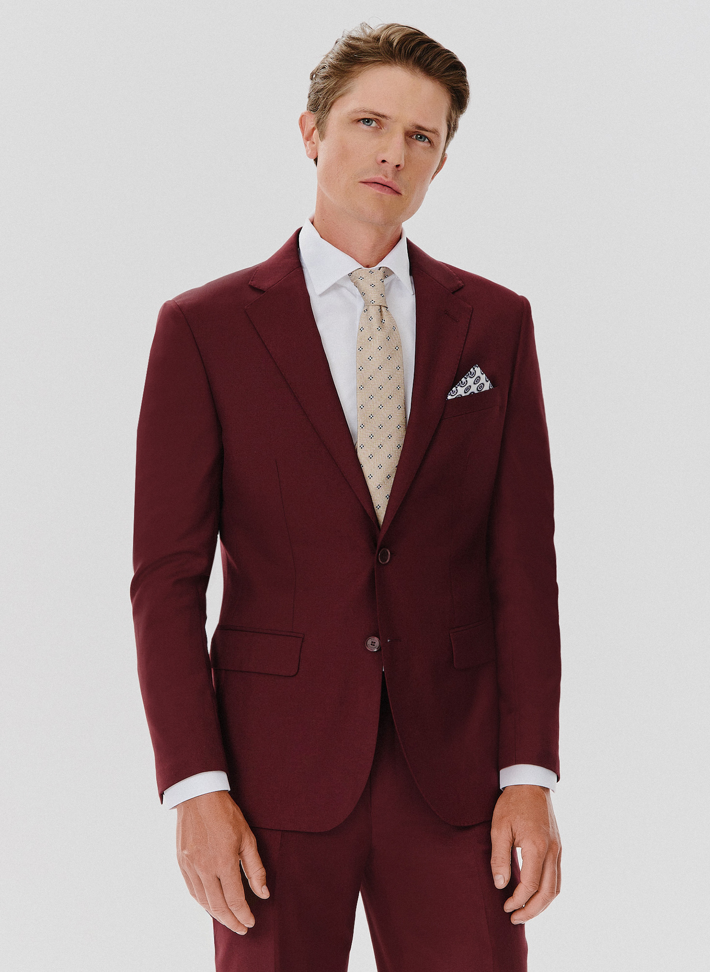 Marynarka garniturowa w kolorze burgundowym - Pako Lorente