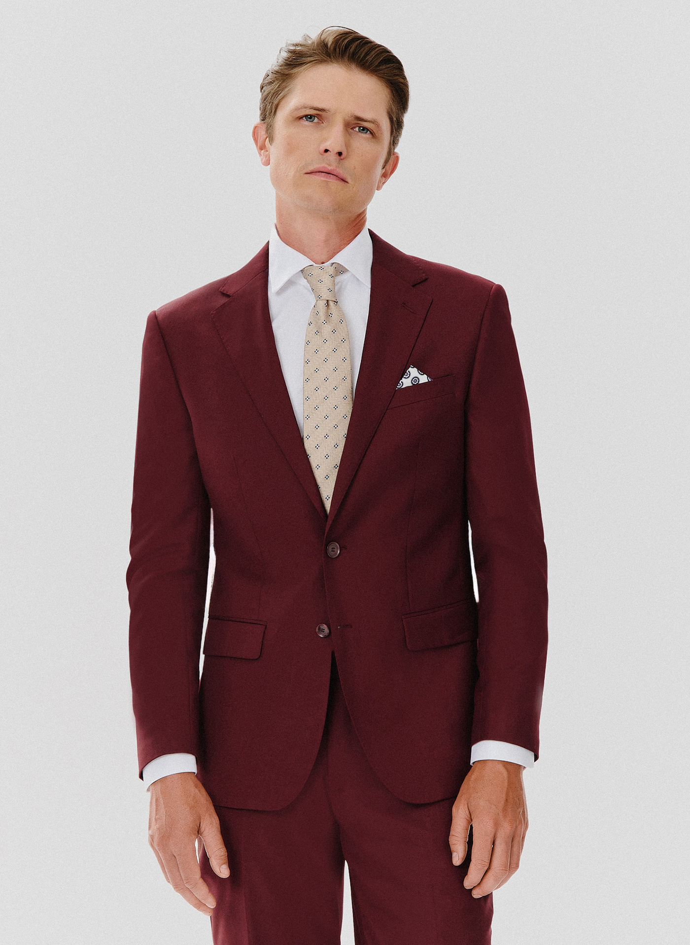 Marynarka garniturowa w kolorze burgundowym - Pako Lorente