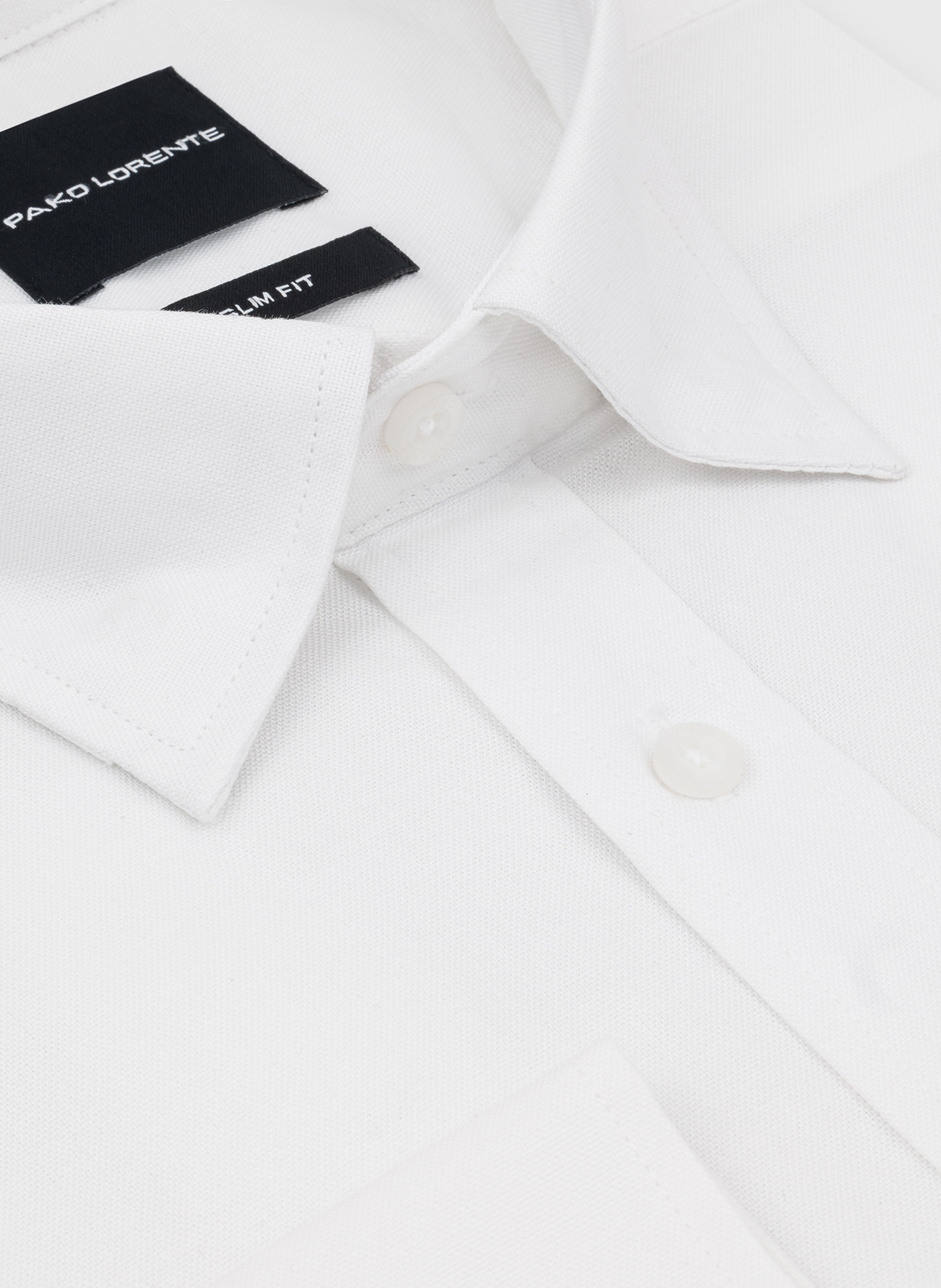 Biała bawełniana koszula męska - Pako Lorente
