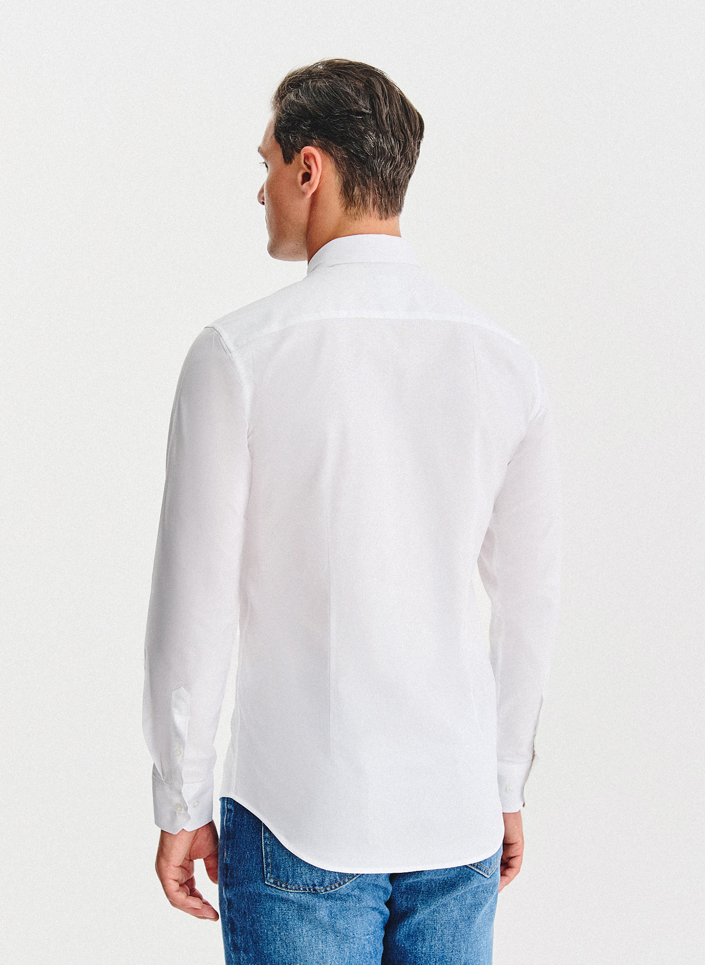 Biała bawełniana koszula męska - Pako Lorente