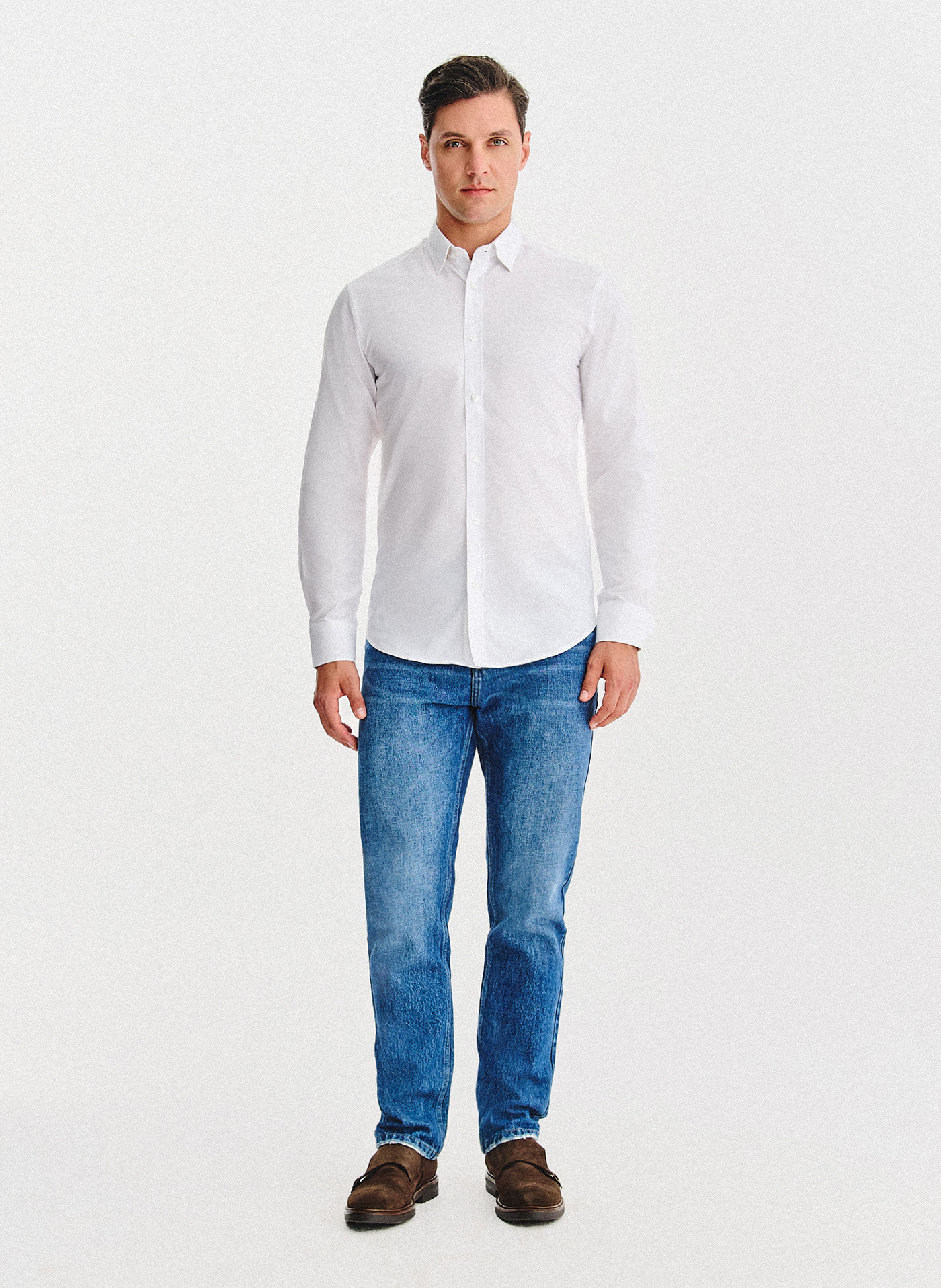 Biała bawełniana koszula męska - Pako Lorente