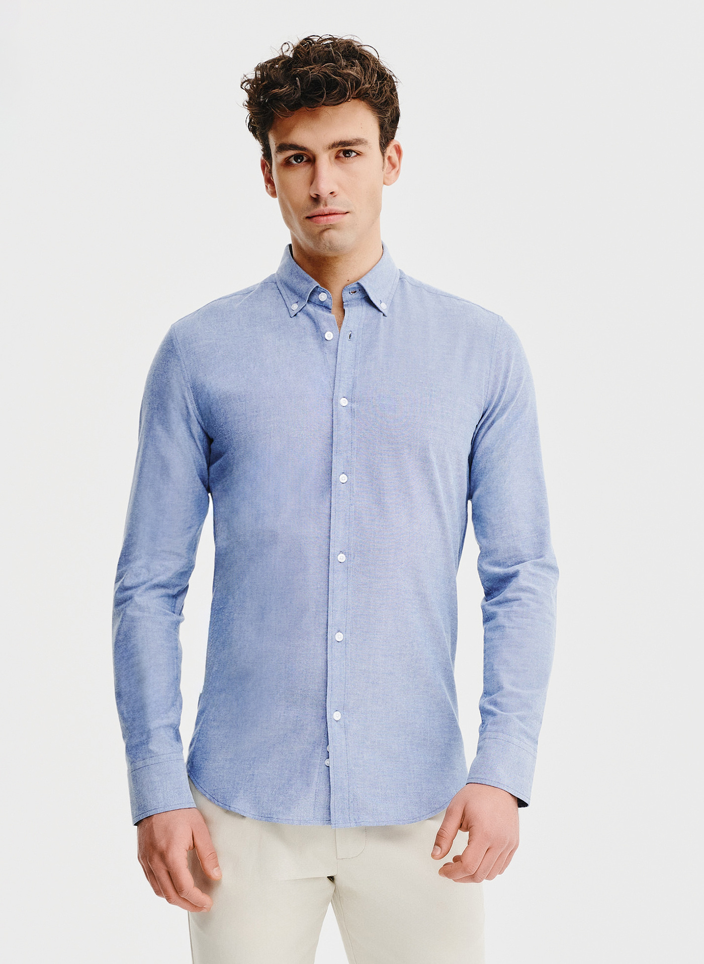 Koszula męska z kołnierzem na guziki - Pako Lorente