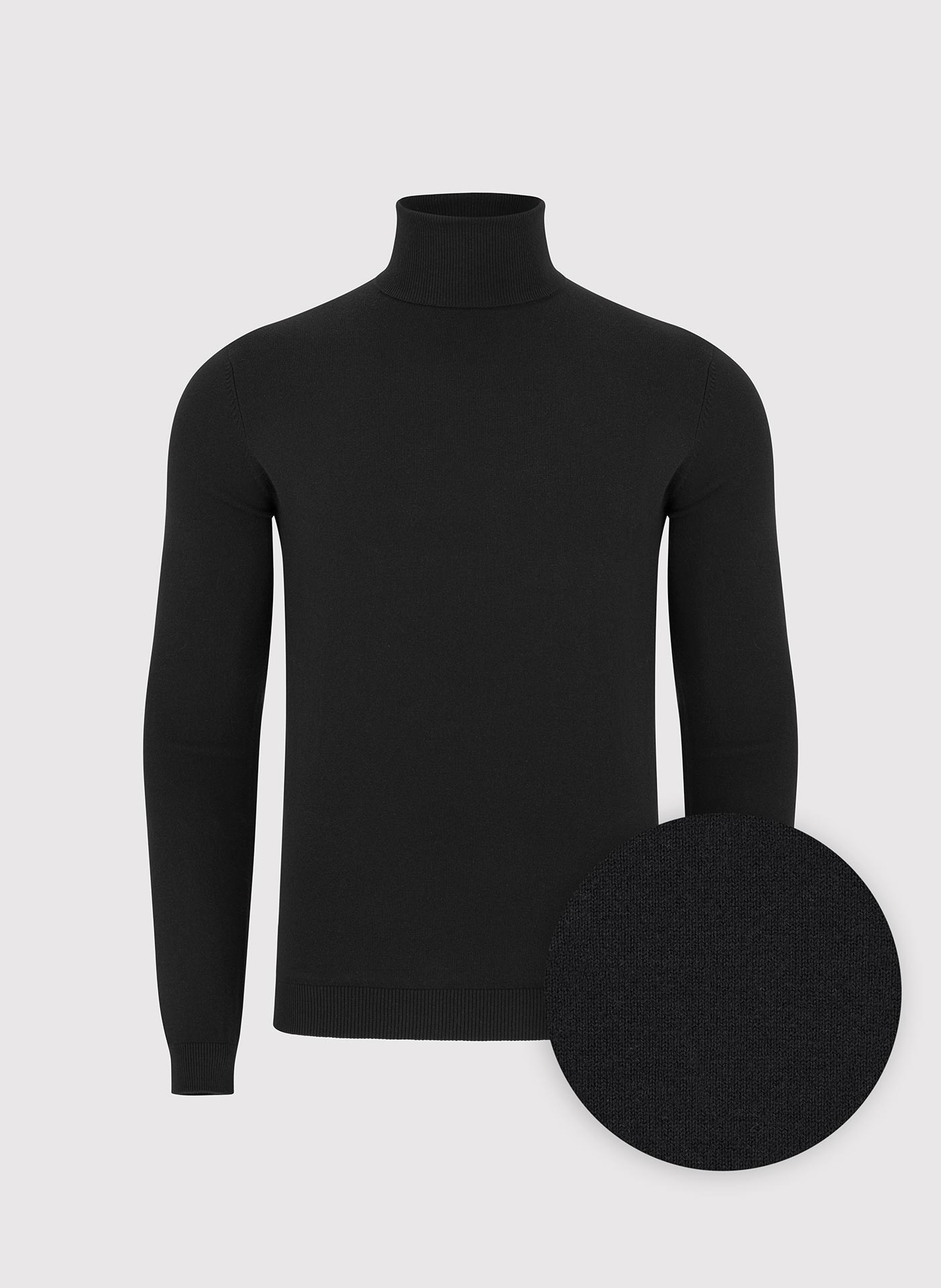 PAKO LORENTE - Czarny gładki golf męski - Pako Lorente