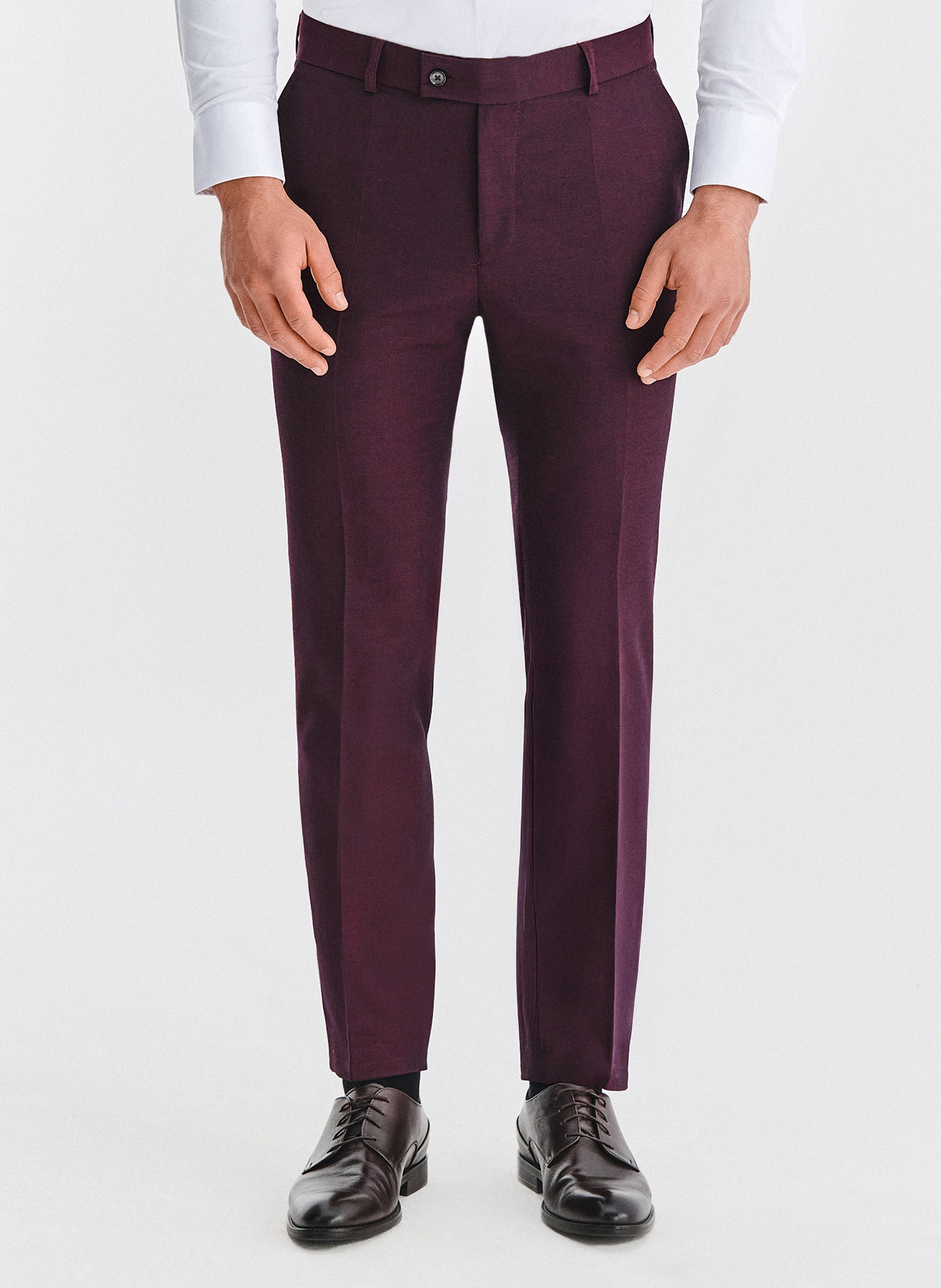 Bordowe spodnie garniturowe - Pako Lorente