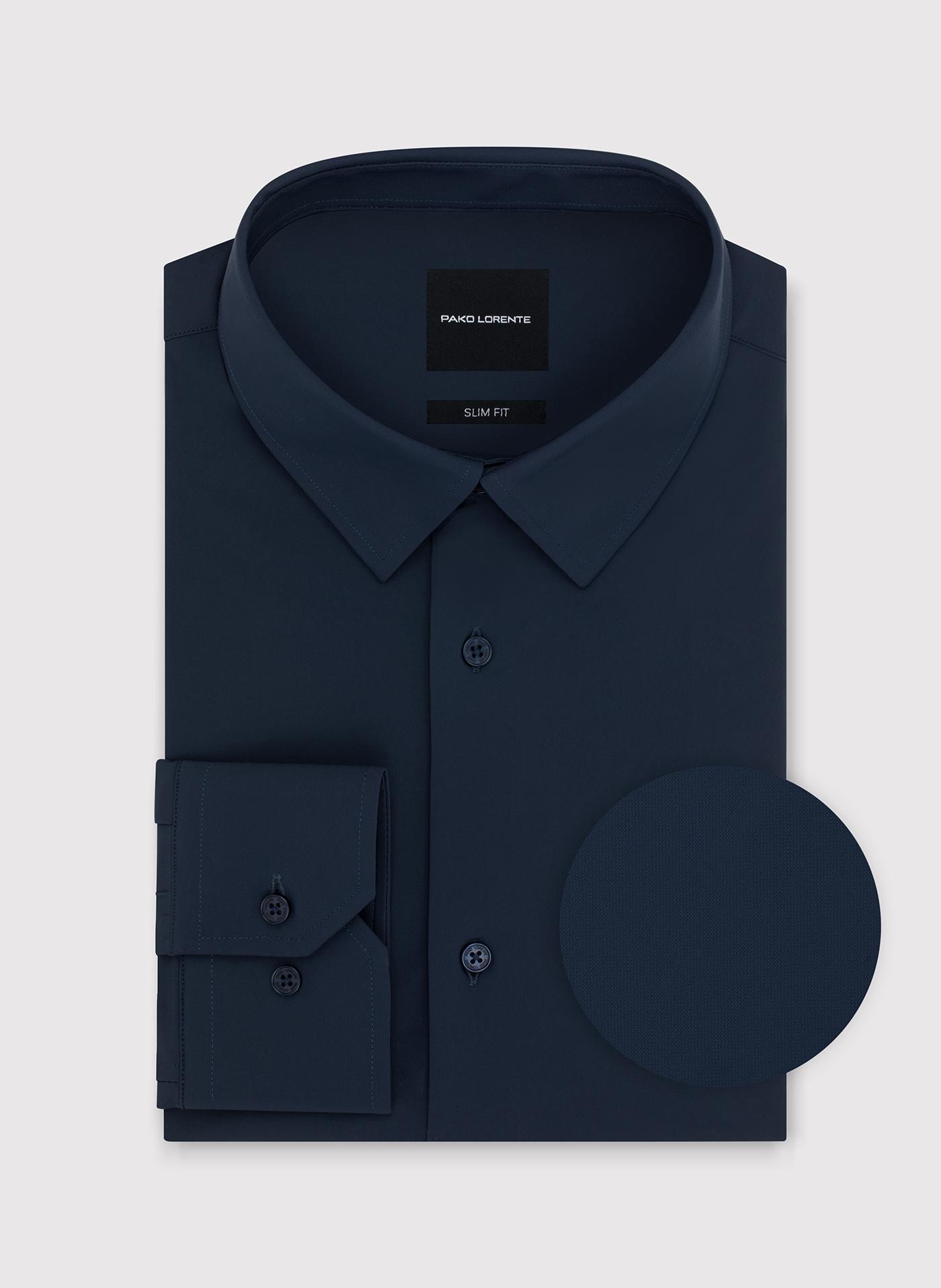 Granatowa dzianinowa koszula męska - Pako Lorente