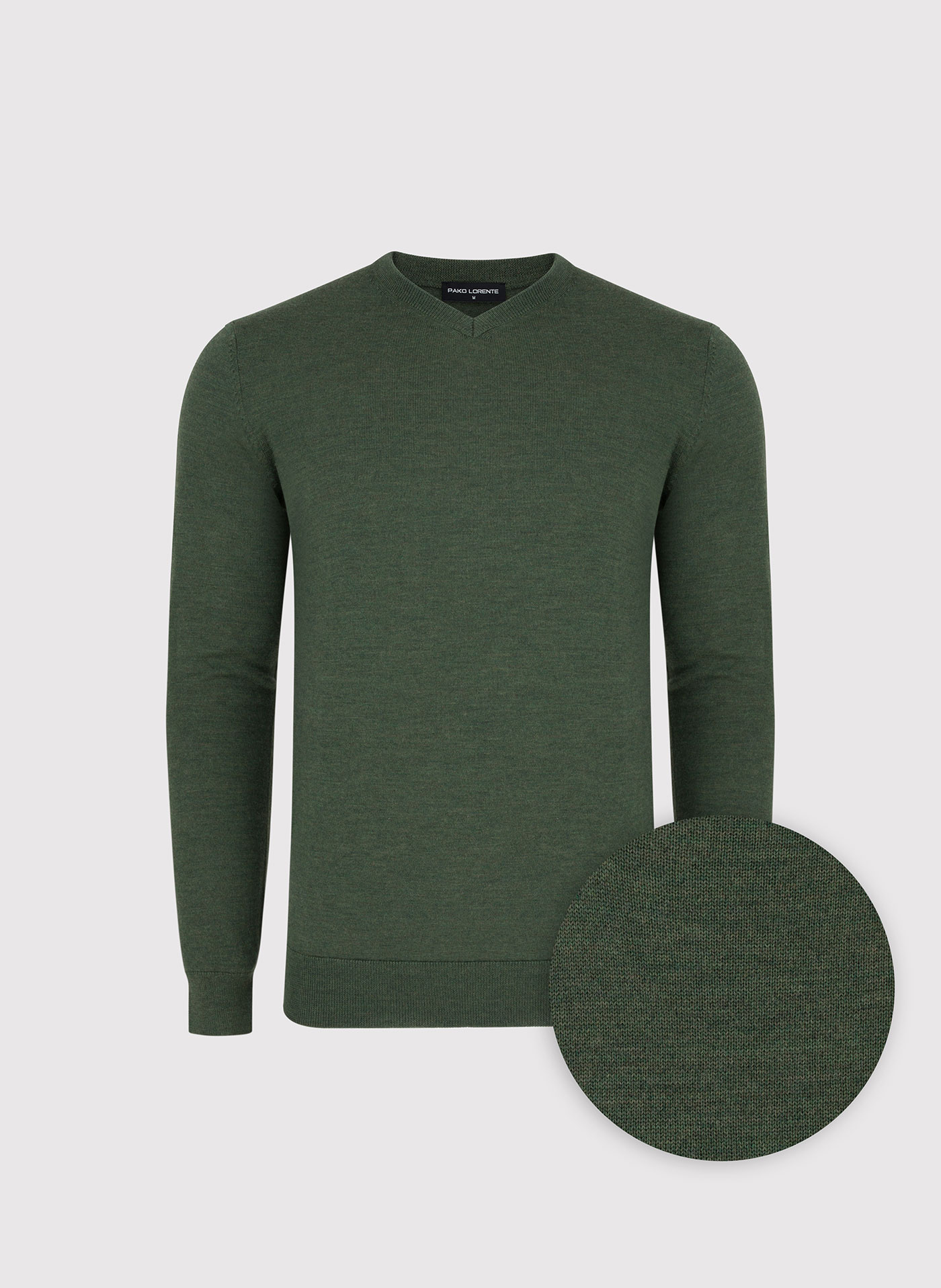 PAKO LORENTE - Wełniany sweter w kolorze zielonym - Pako Lorente