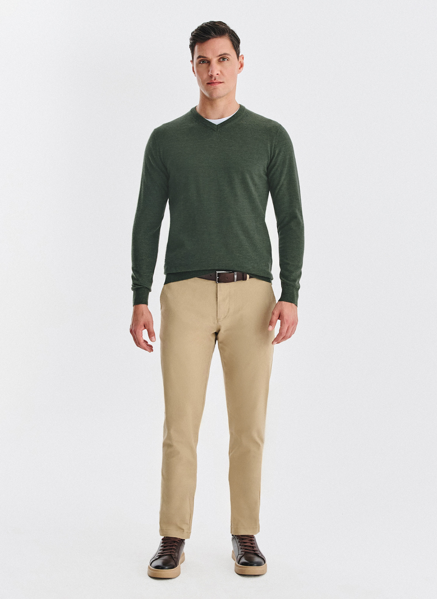 PAKO LORENTE - Wełniany sweter w kolorze zielonym - Pako Lorente