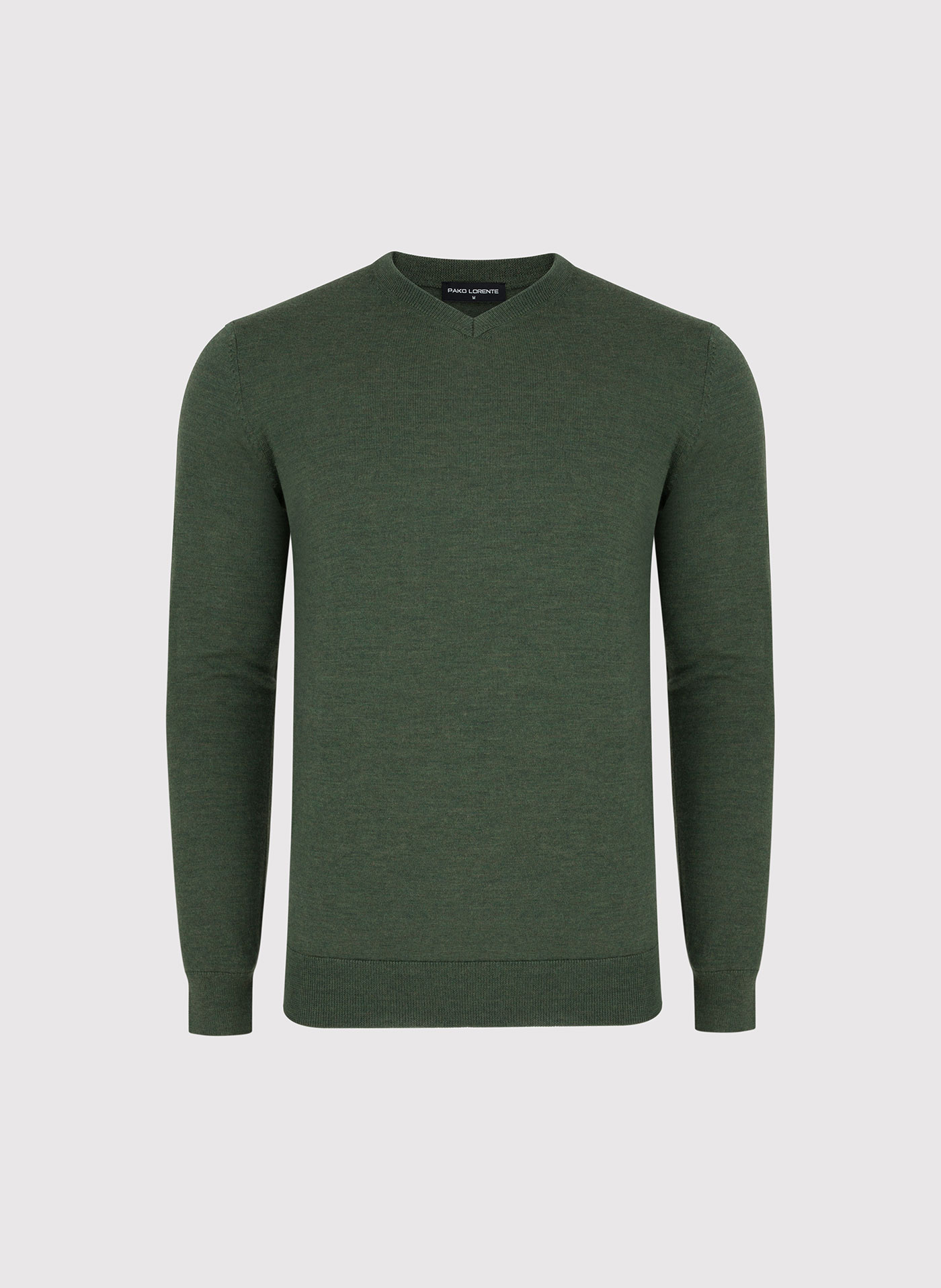 PAKO LORENTE - Wełniany sweter w kolorze zielonym - Pako Lorente