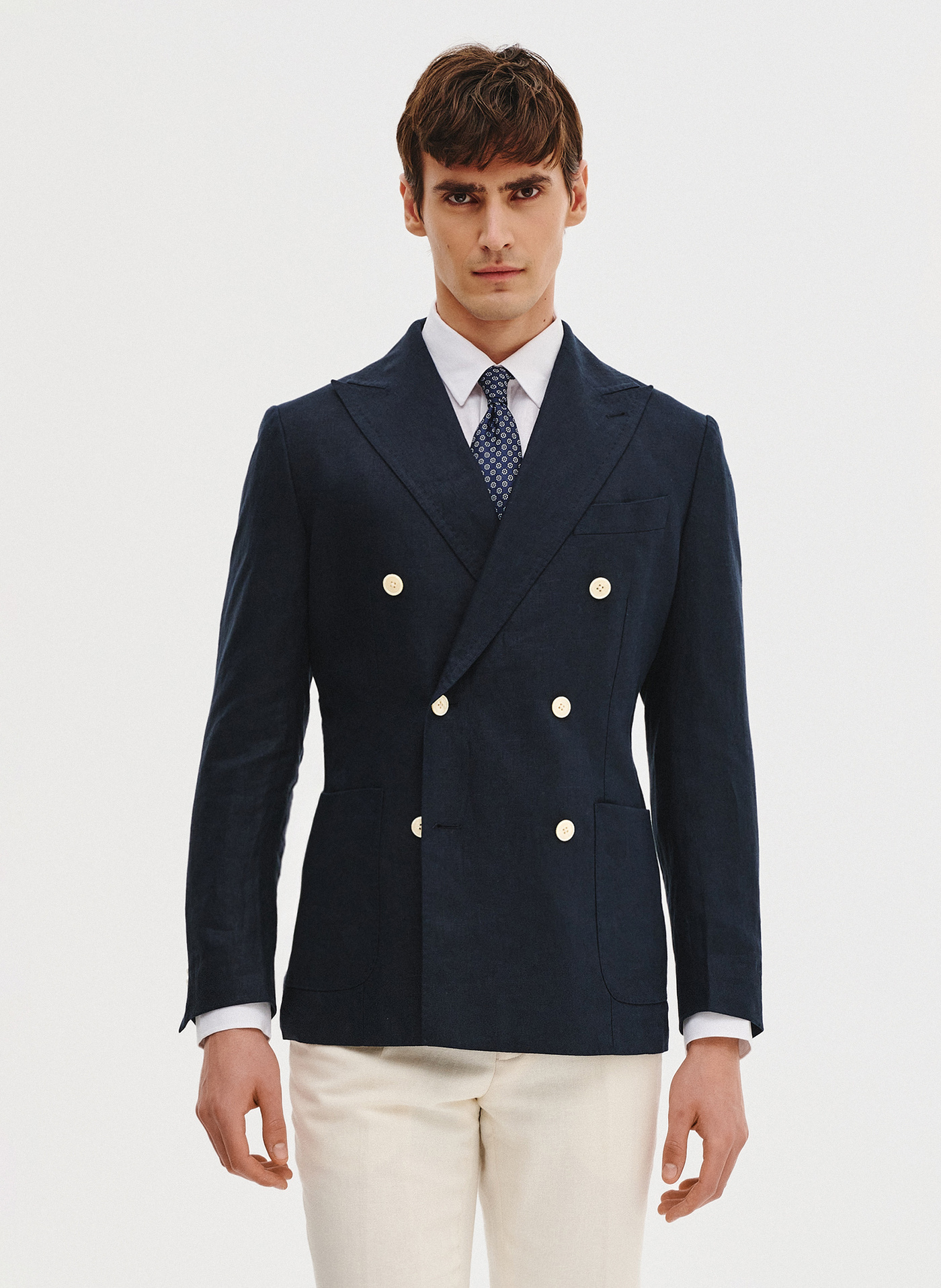 Lniana marynarka dwurzędowa - Pako Lorente