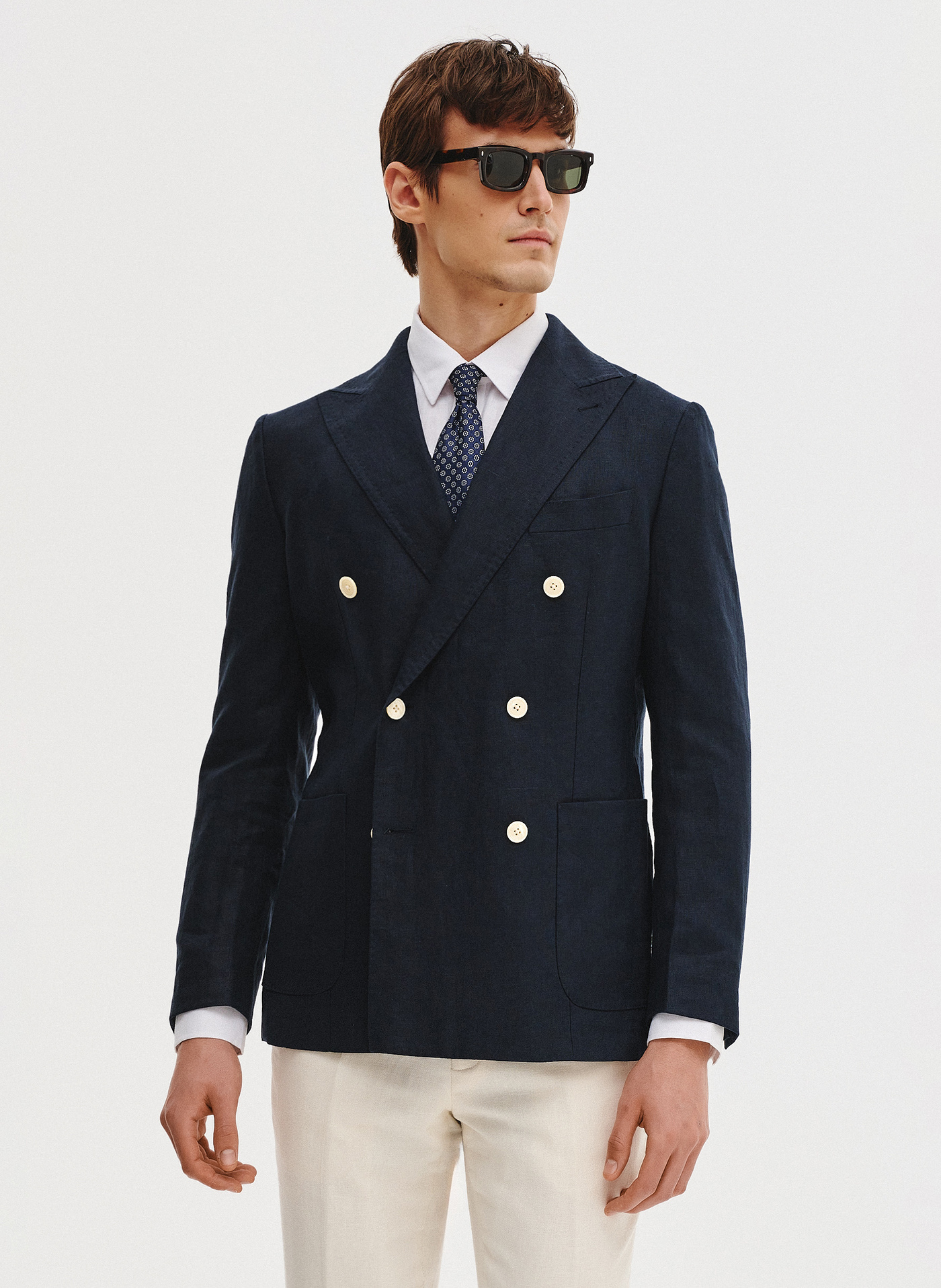 Lniana marynarka dwurzędowa - Pako Lorente