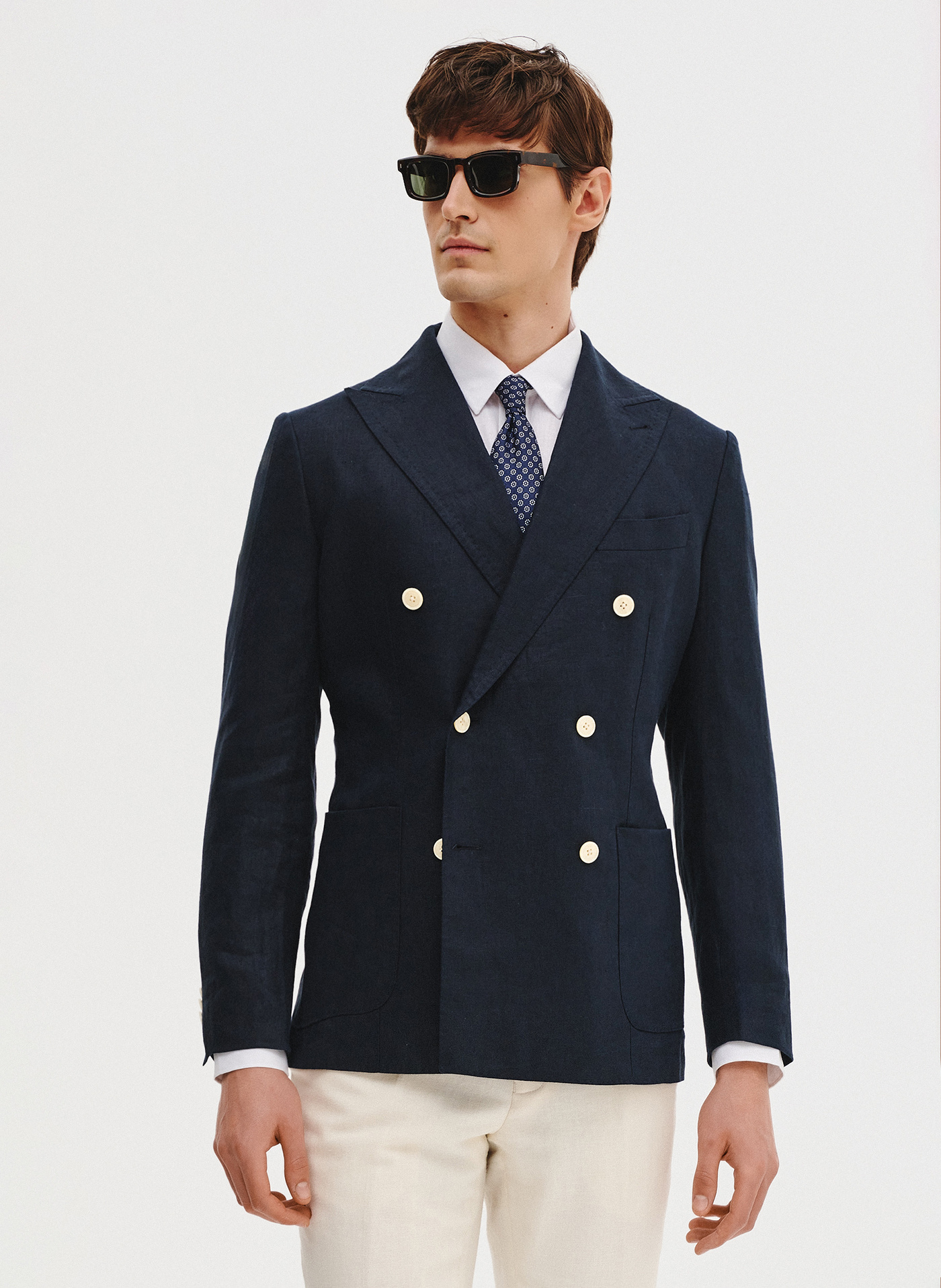 Lniana marynarka dwurzędowa - Pako Lorente