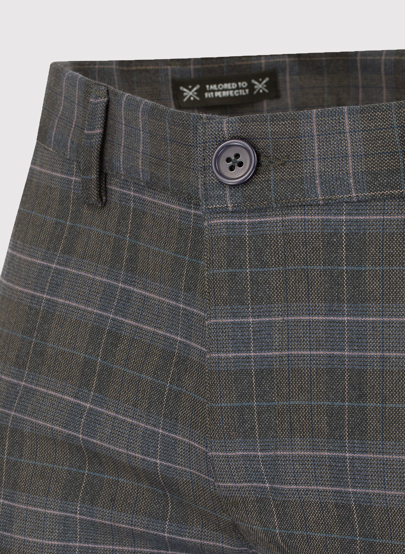 Casualowe męskie spodnie w kratę P22WF-WX-002-G-0 - Pako Lorente