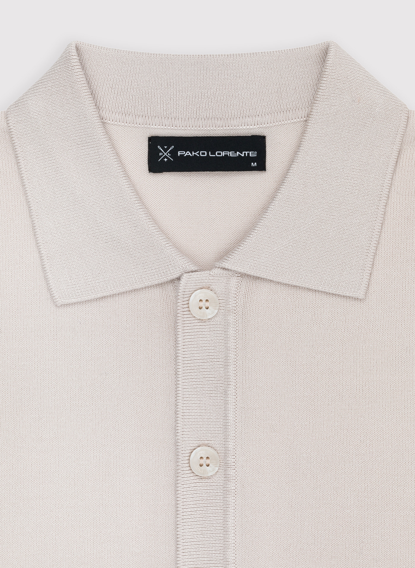 Beżowy kardigan z kołnierzykiem P24SF-2X-001-E-0 - Pako Lorente - Pako Lorente