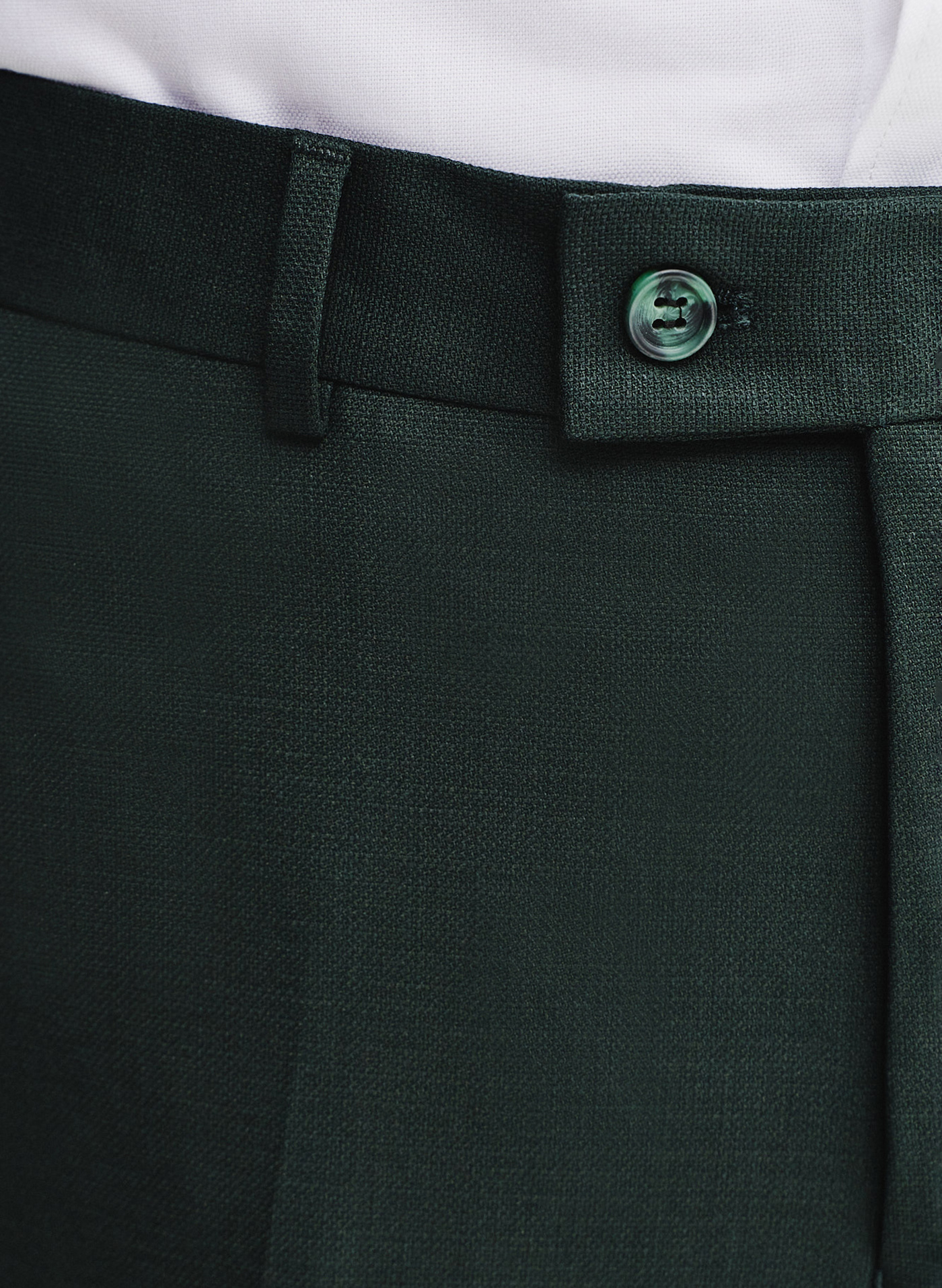 Gładkie spodnie garniturowe w kolorze zielonym - Pako Lorente