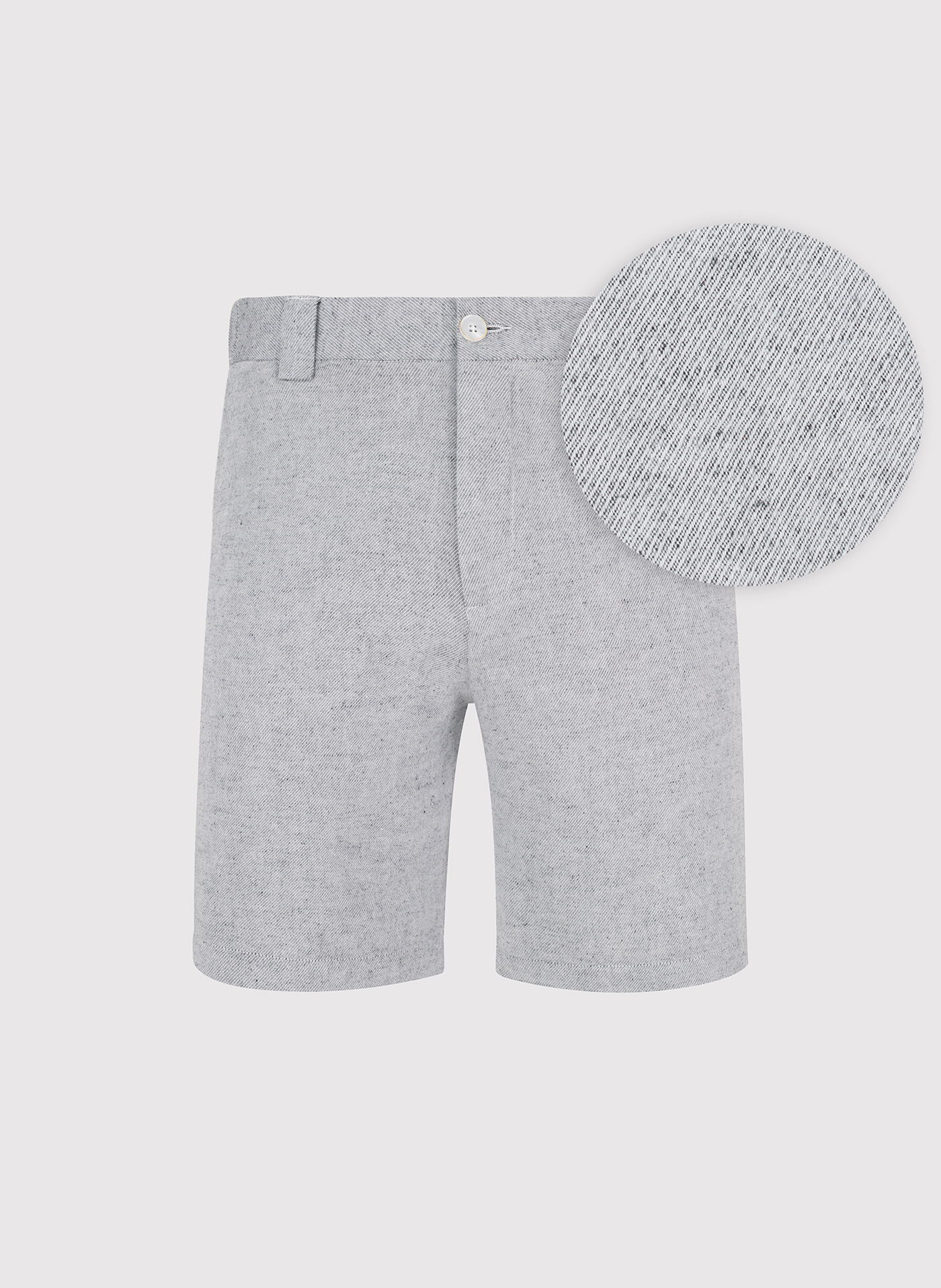 PAKO LORENTE - Szare szorty męskie z lnem - Pako Lorente