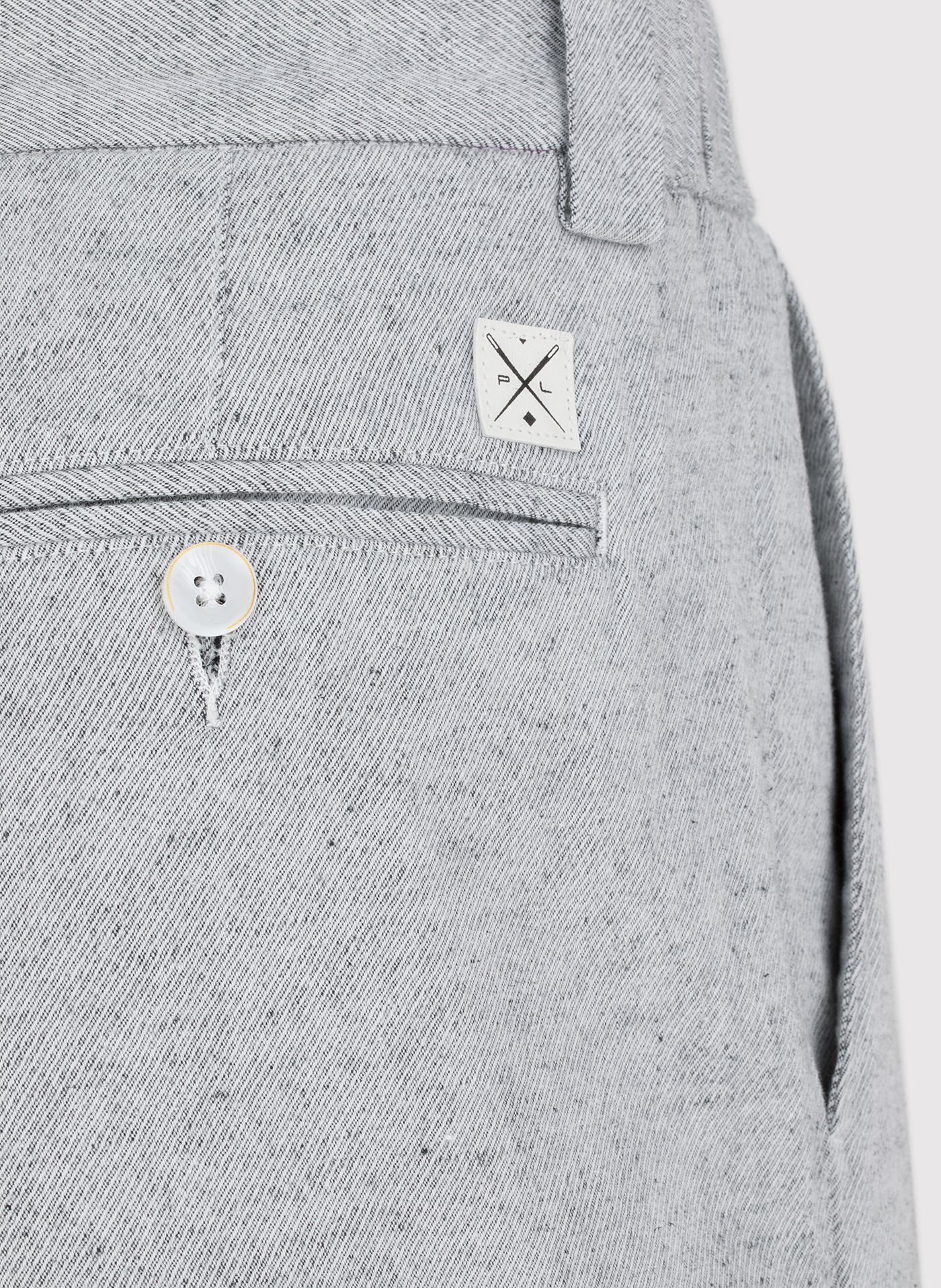 PAKO LORENTE - Szare szorty męskie z lnem - Pako Lorente