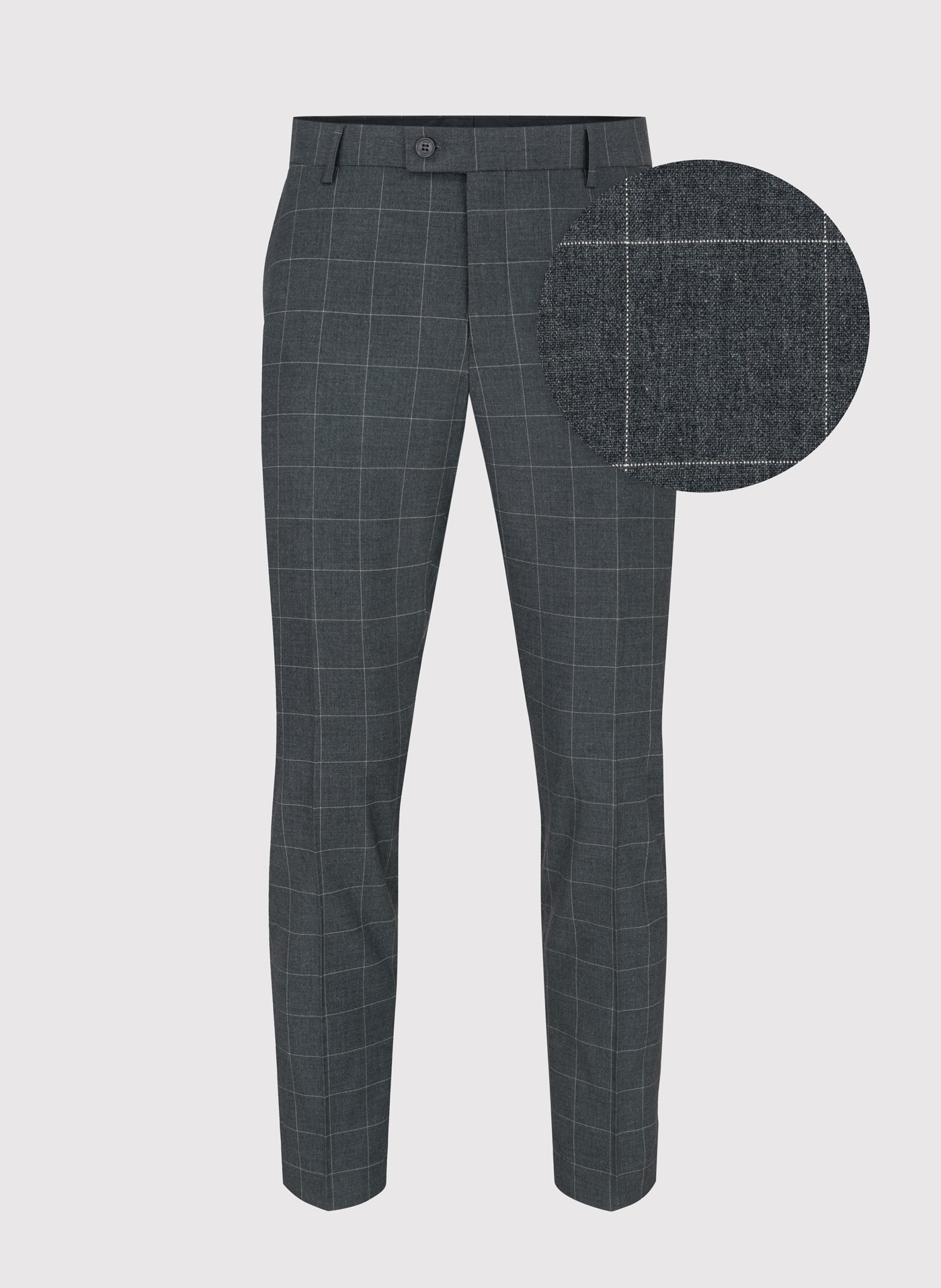 Szare garniturowe spodnie w kratę - Pako Lorente