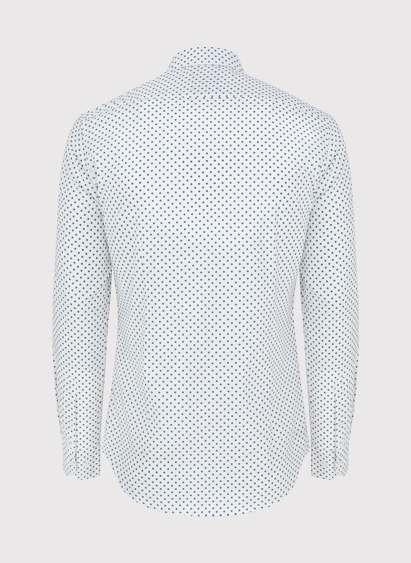 Biała męska koszula w niebieski mikrowzór P24SF-1X-018-B-S - Pako Lorente - Pako Lorente