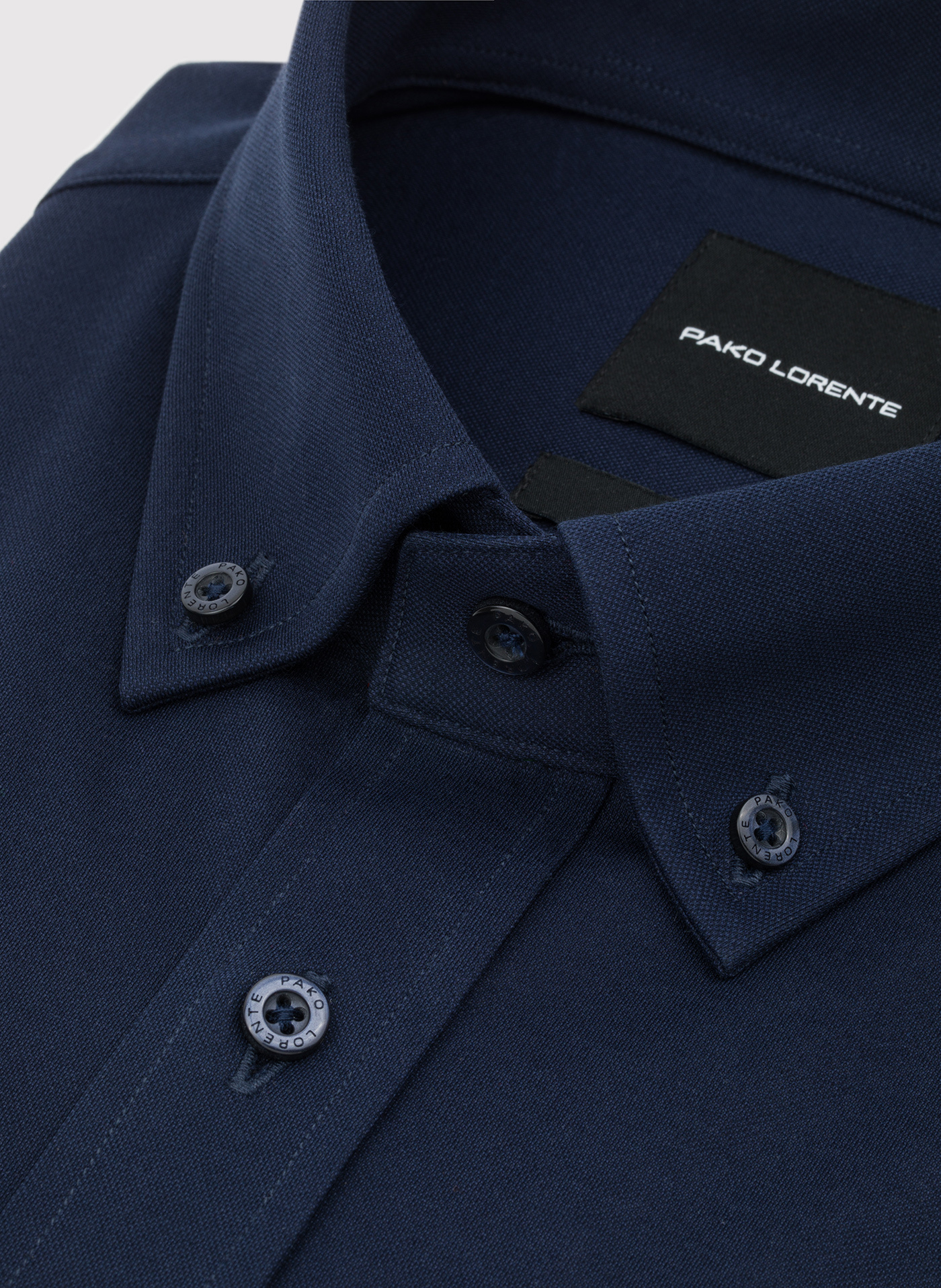 Granatowa koszula z bawełną - Pako Lorente