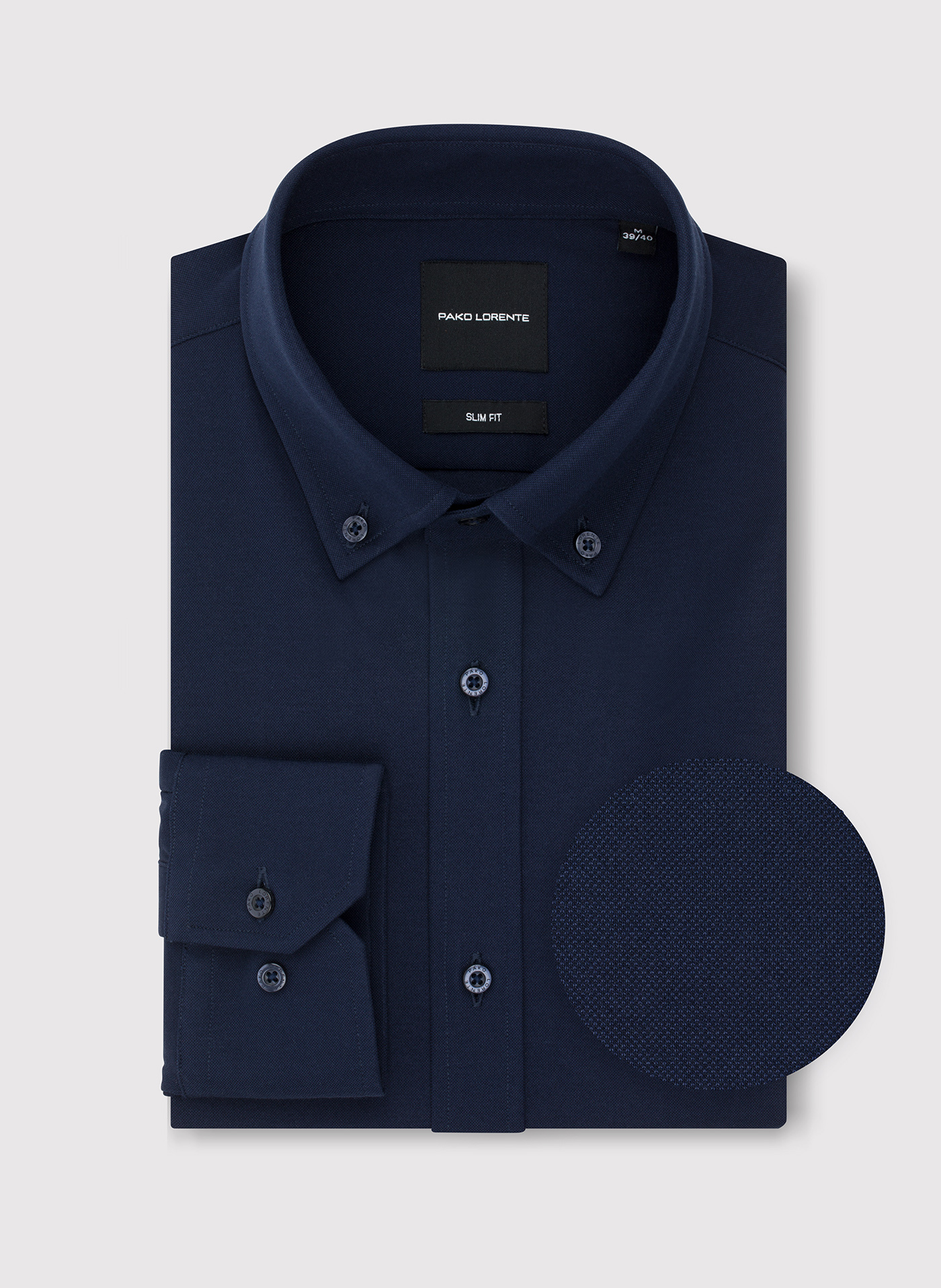Granatowa koszula z bawełną - Pako Lorente