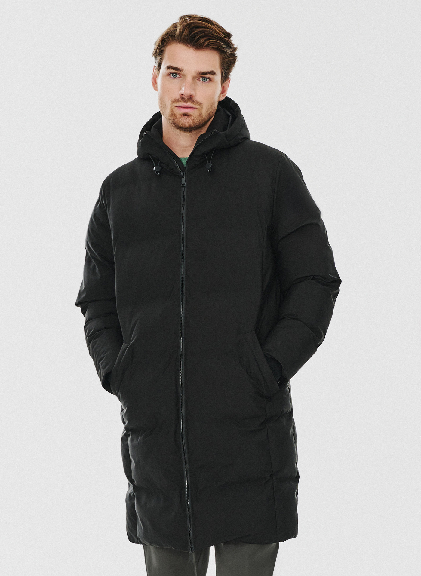 Czarna kurtka męska z szelkami - Pako Lorente