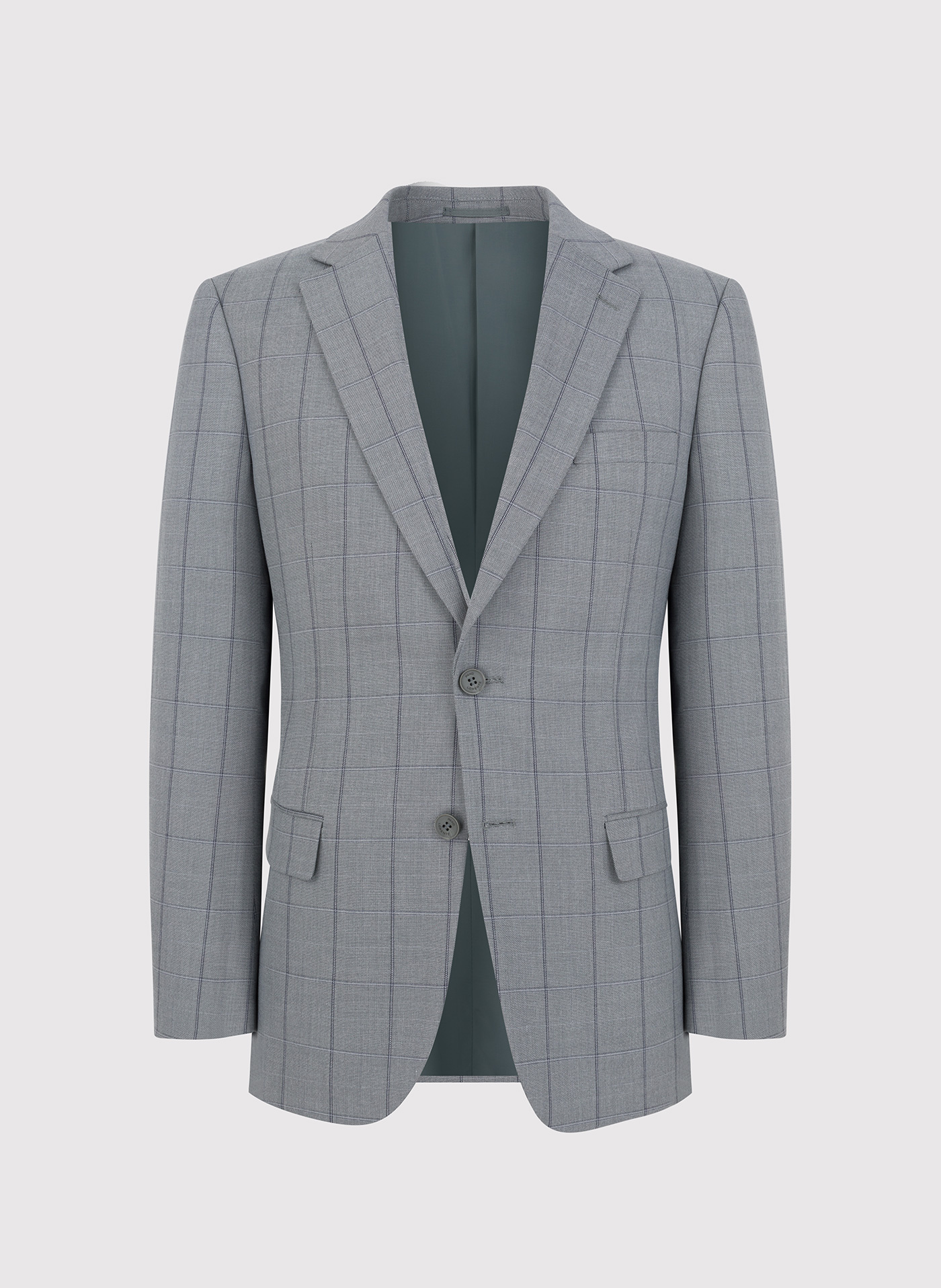 Szara marynarka garniturowa w kratę Windowpane - Pako Lorente