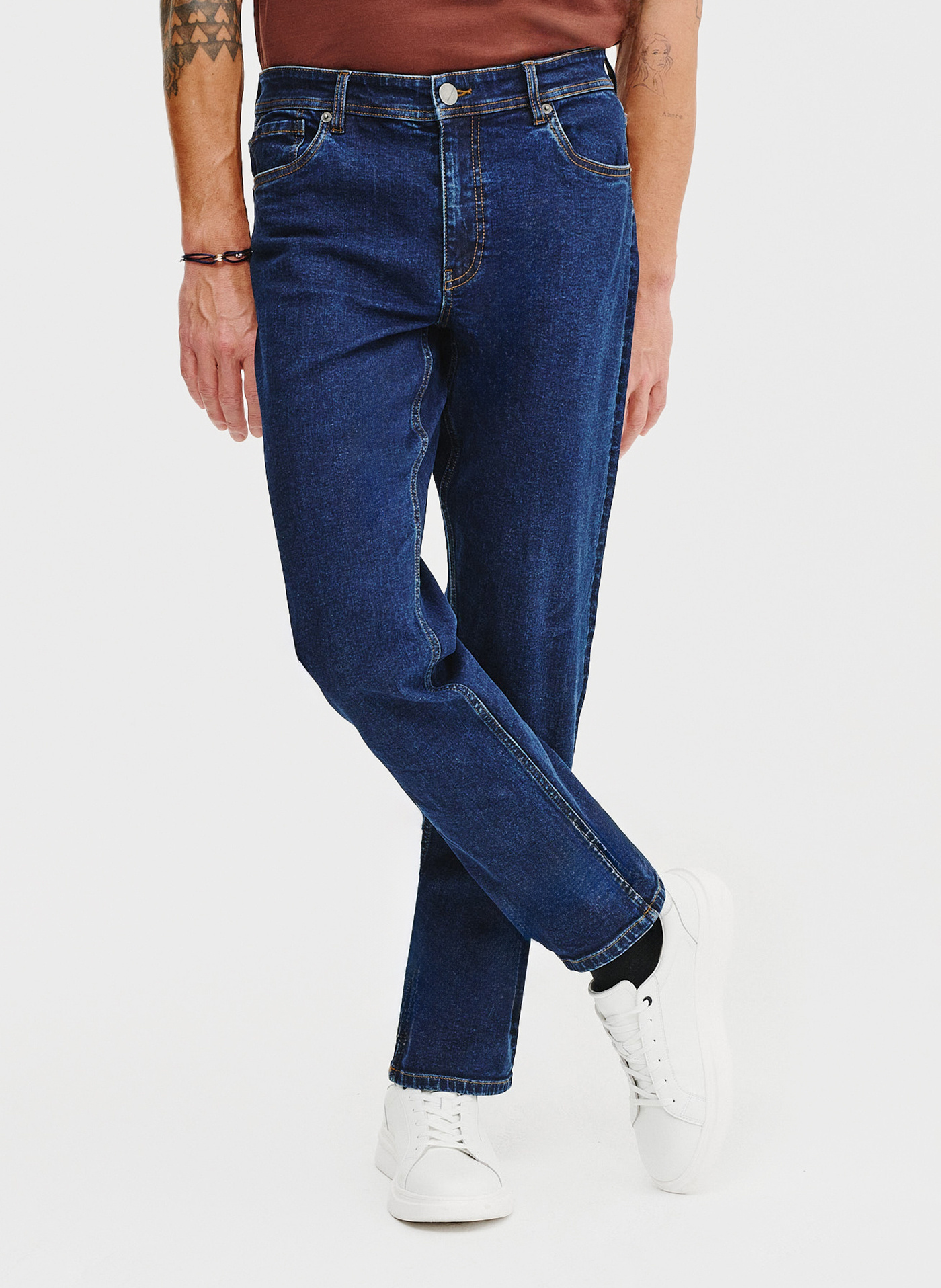 PAKO LORENTE - Granatowe spodnie męskie jeans - Pako Lorente