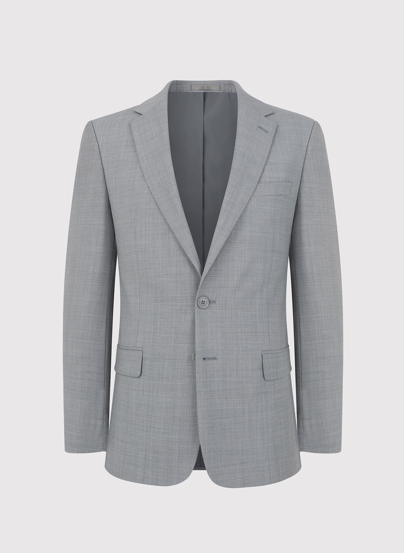 Szara marynarka garniturowa w delikatną kratę - Pako Lorente