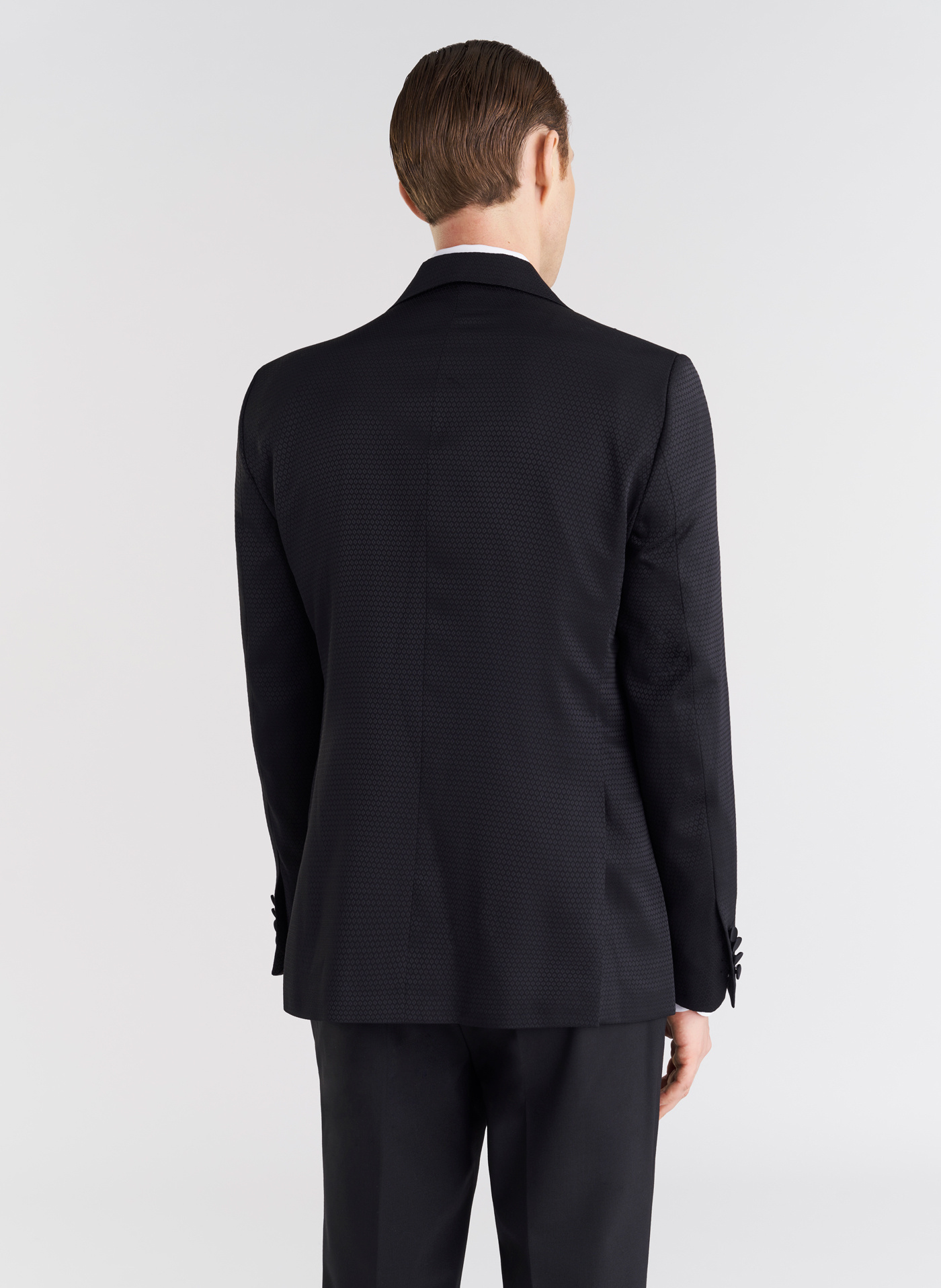 Czarna marynarka smokingowa w mikrowzór - Pako Lorente