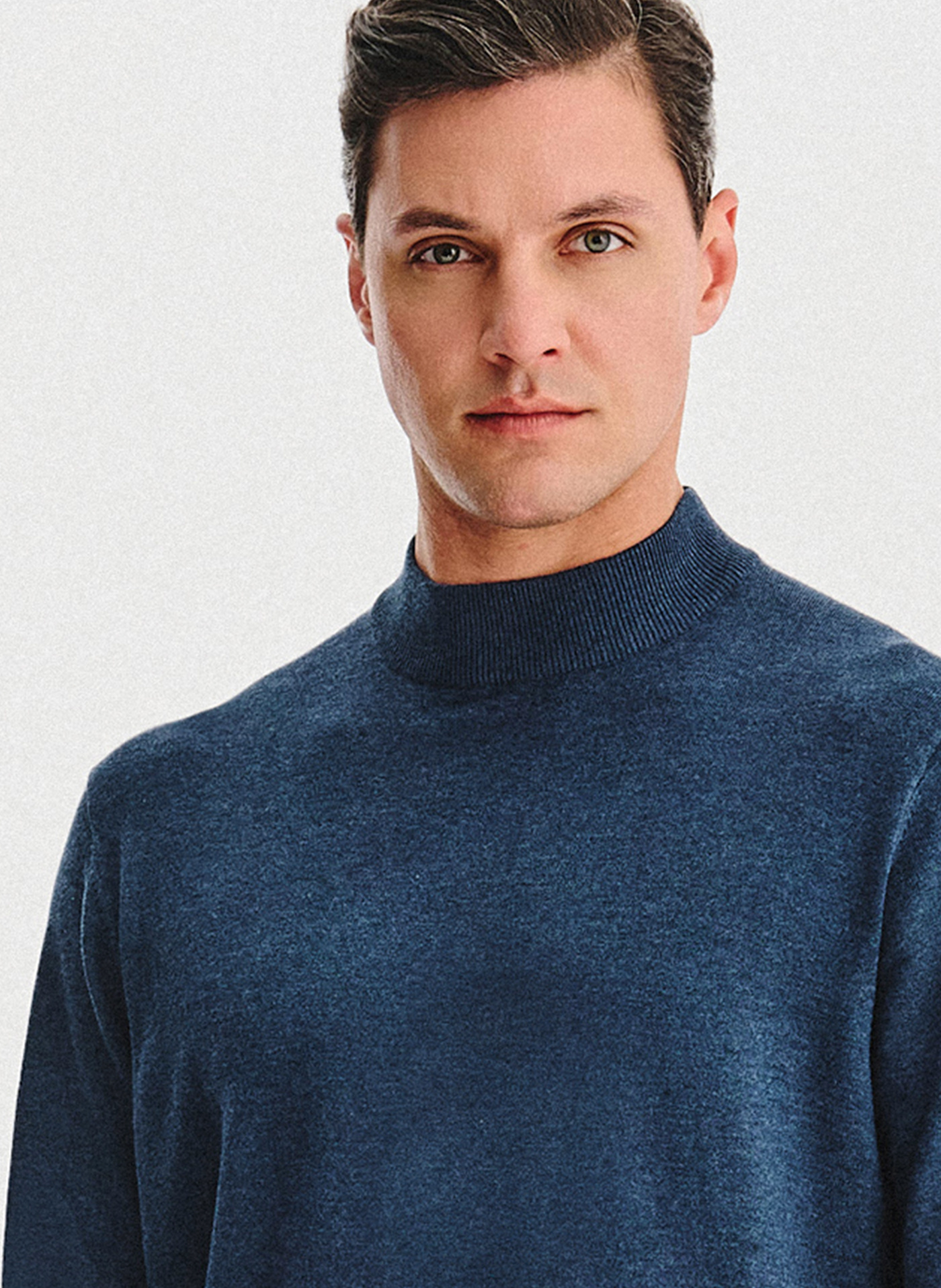 PAKO LORENTE - Półgolf męski w ciemnoniebieskim kolorze - Pako Lorente