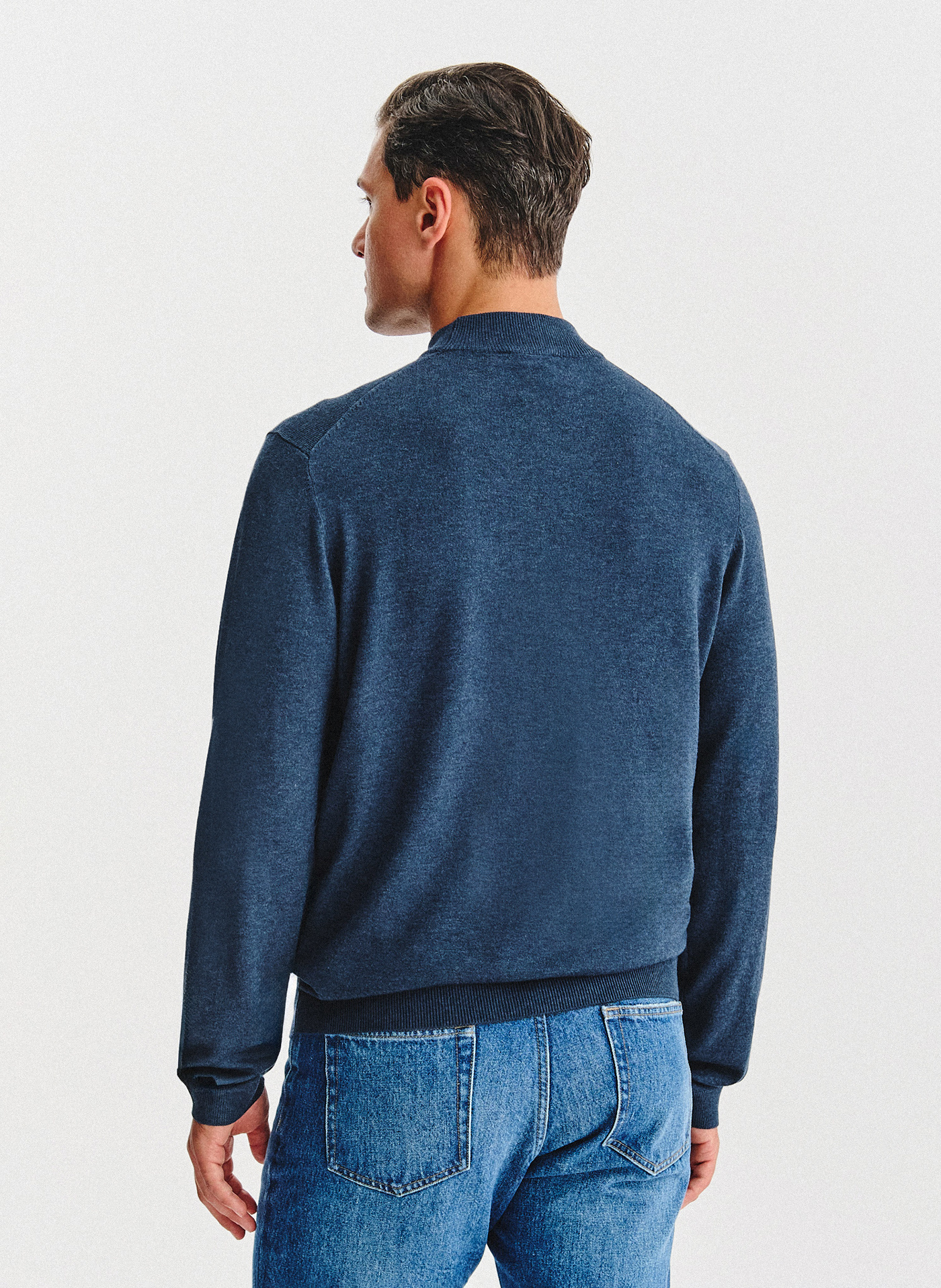 PAKO LORENTE - Półgolf męski w ciemnoniebieskim kolorze - Pako Lorente