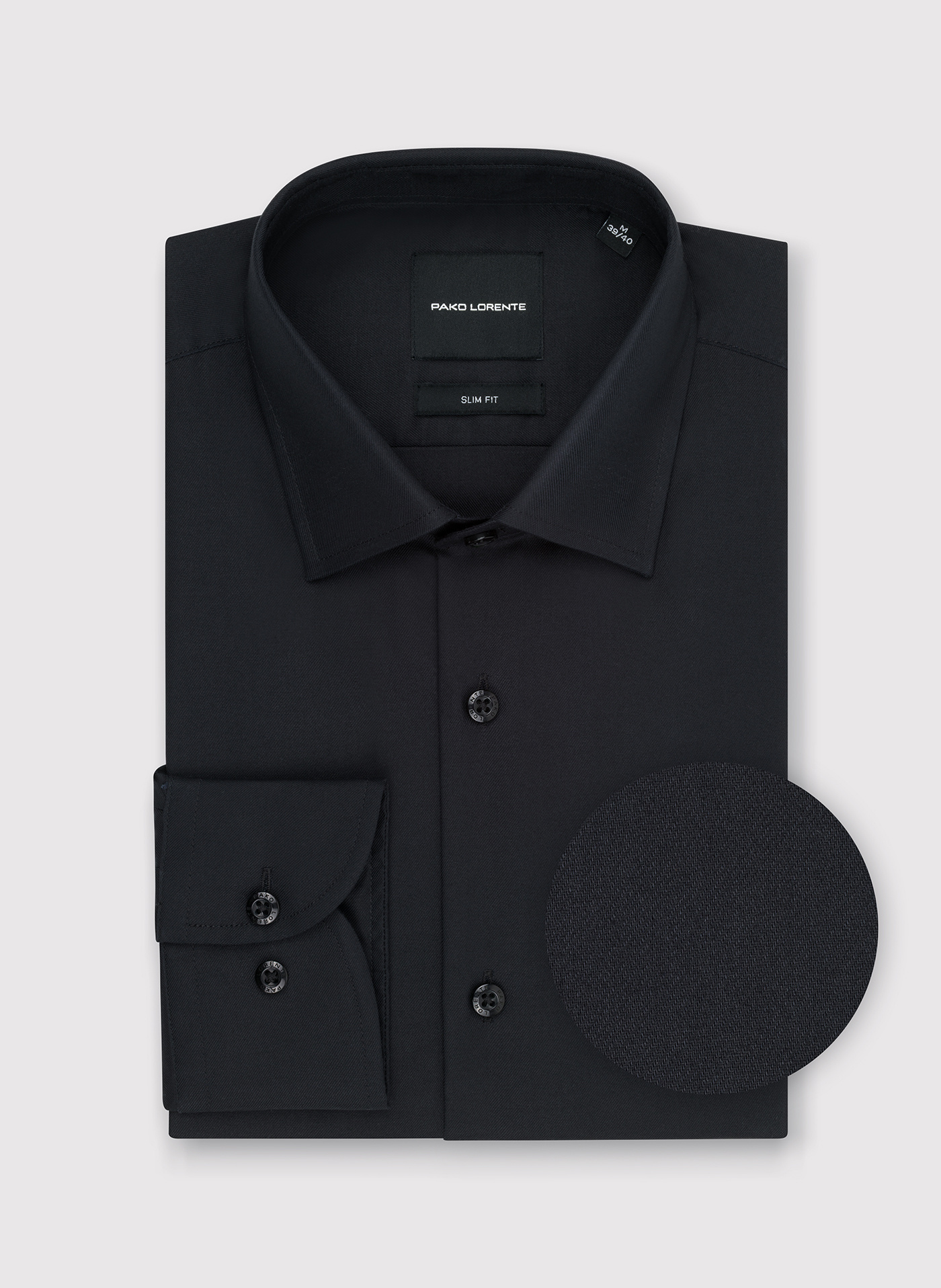 PAKO LORENTE - Czarna koszula męska - Pako Lorente