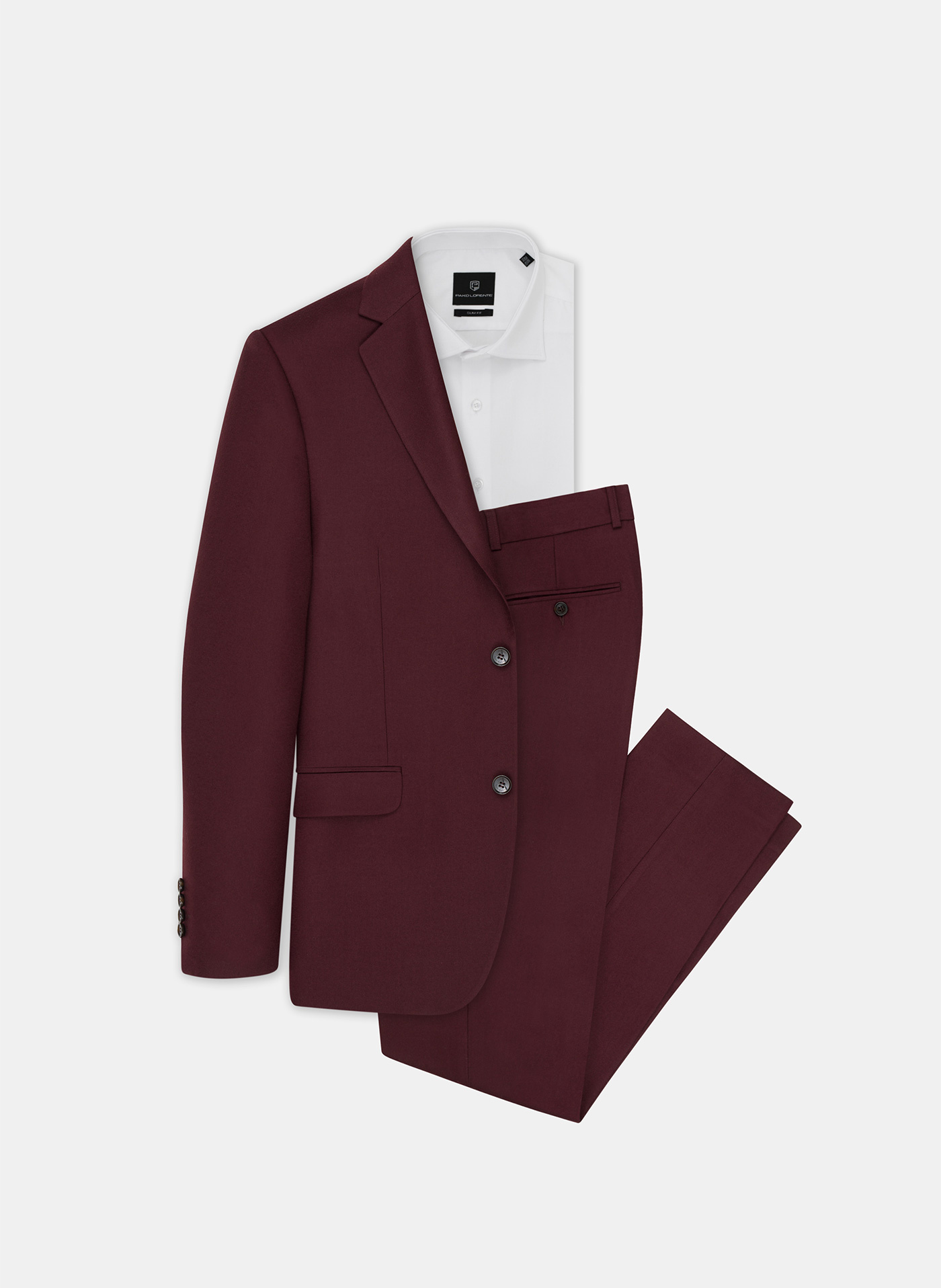 Bordowe spodnie garniturowe P21WP-6G-036-D-S - Pako Lorente