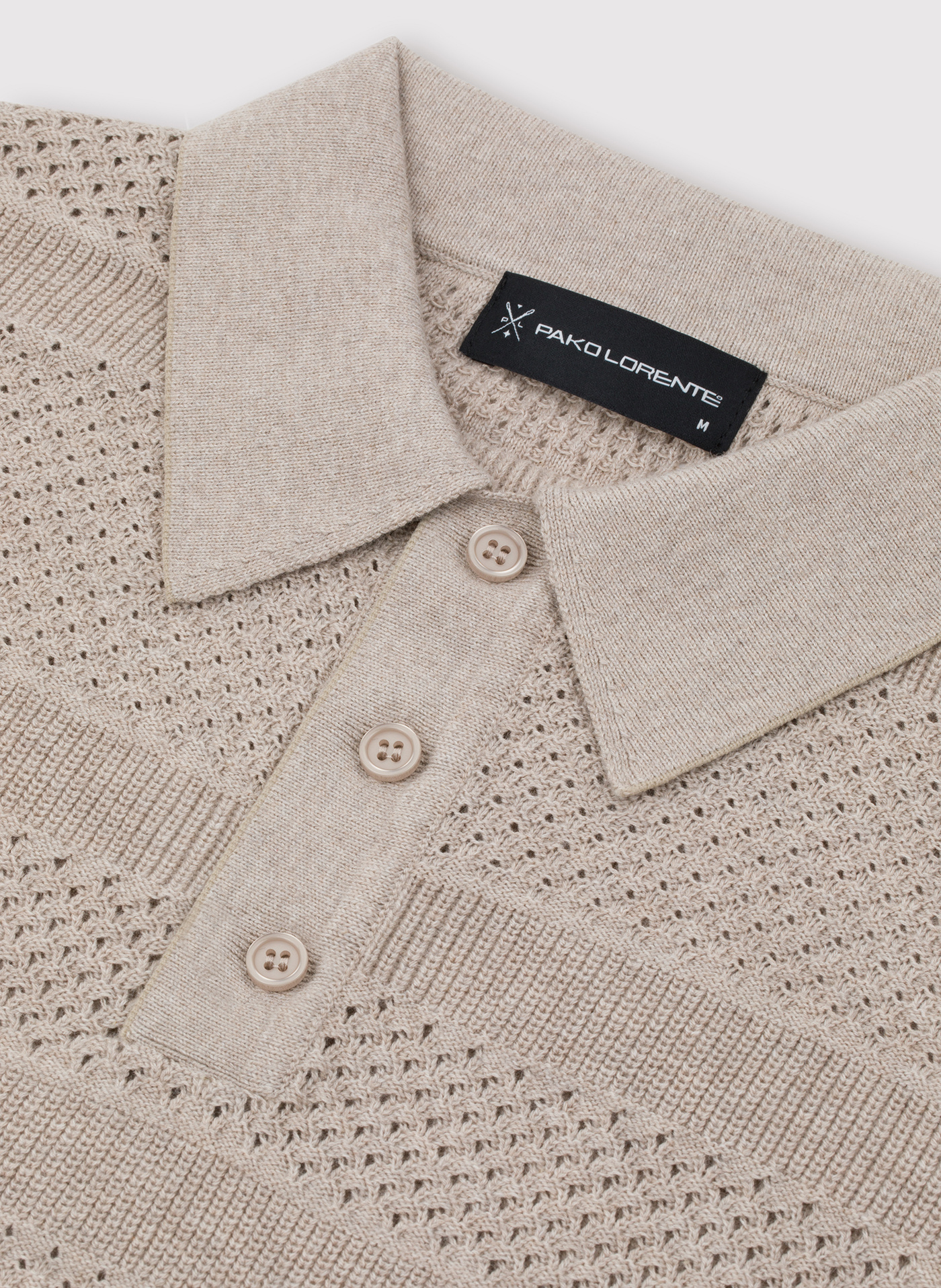 Beżowe polo swetrowe - Pako Lorente