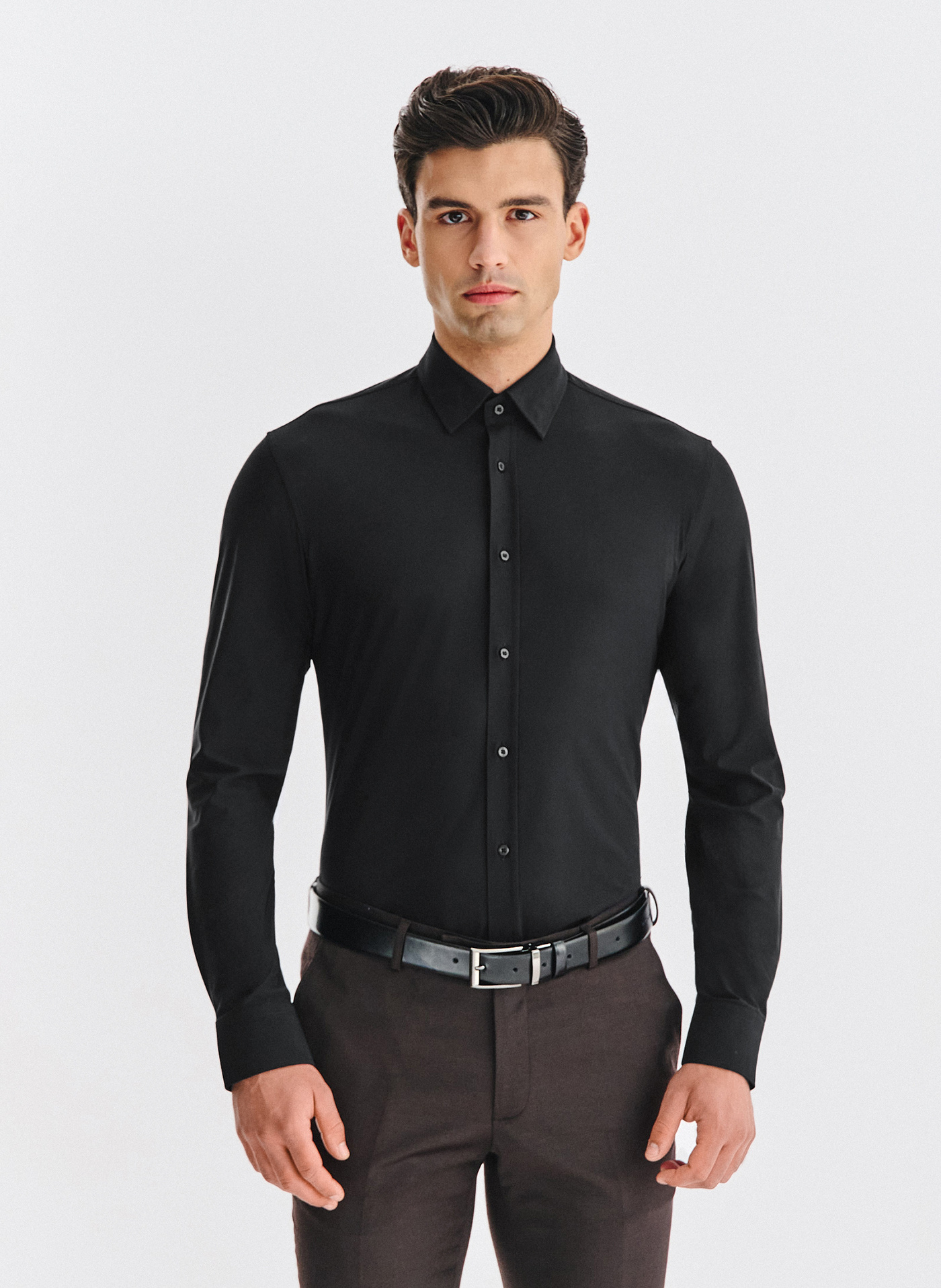 Czarna koszula męska - Pako Lorente